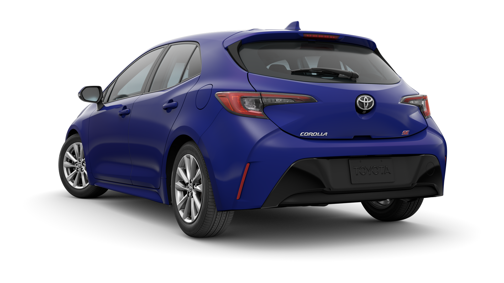 Three-sixty image of 2025 Corolla Hatchback in Blue Crush Metallic
