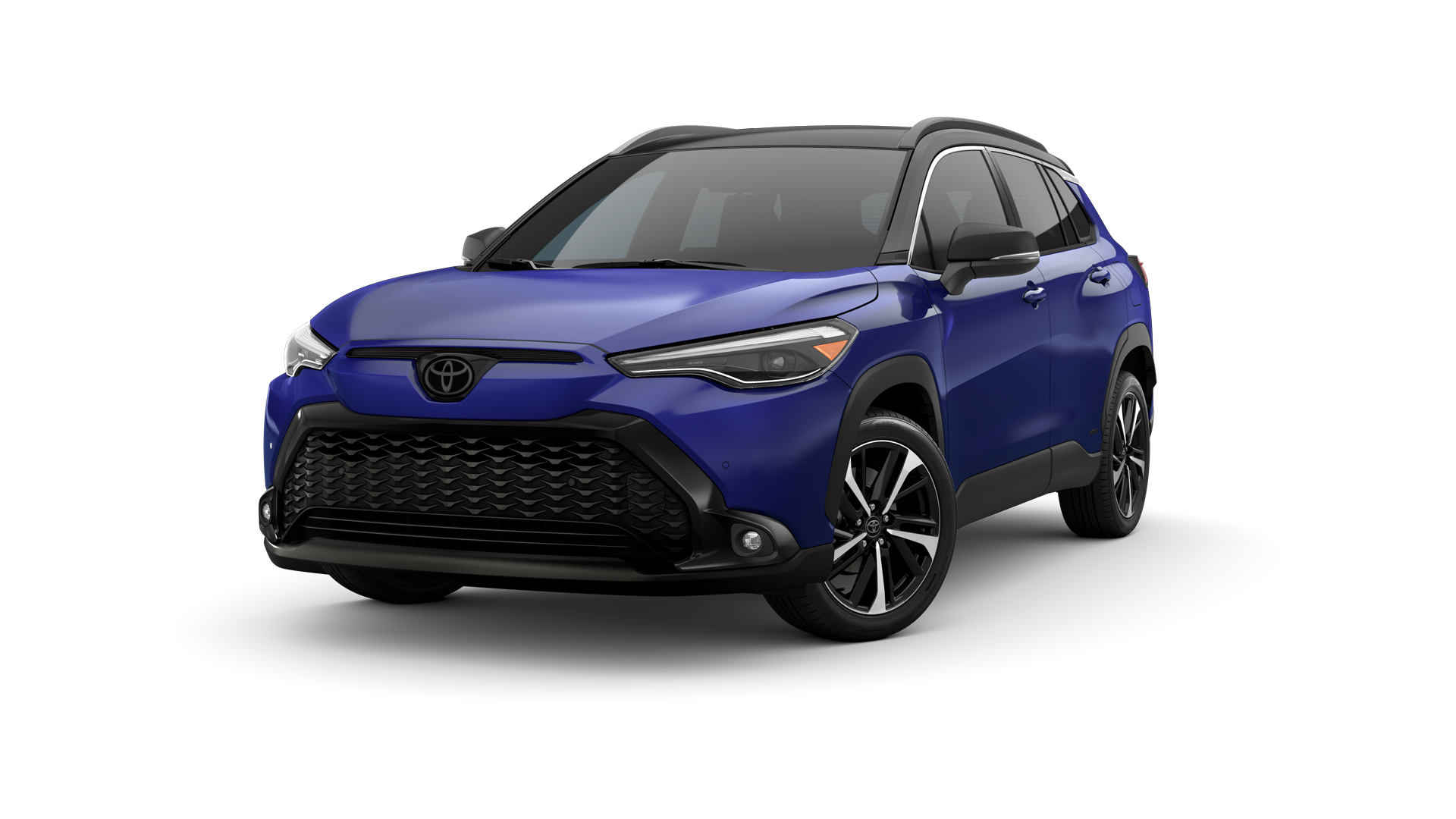 Three-sixty image of 2024 Corolla Cross Hybrid in Blue Crush Metallic /Jet Black Roof