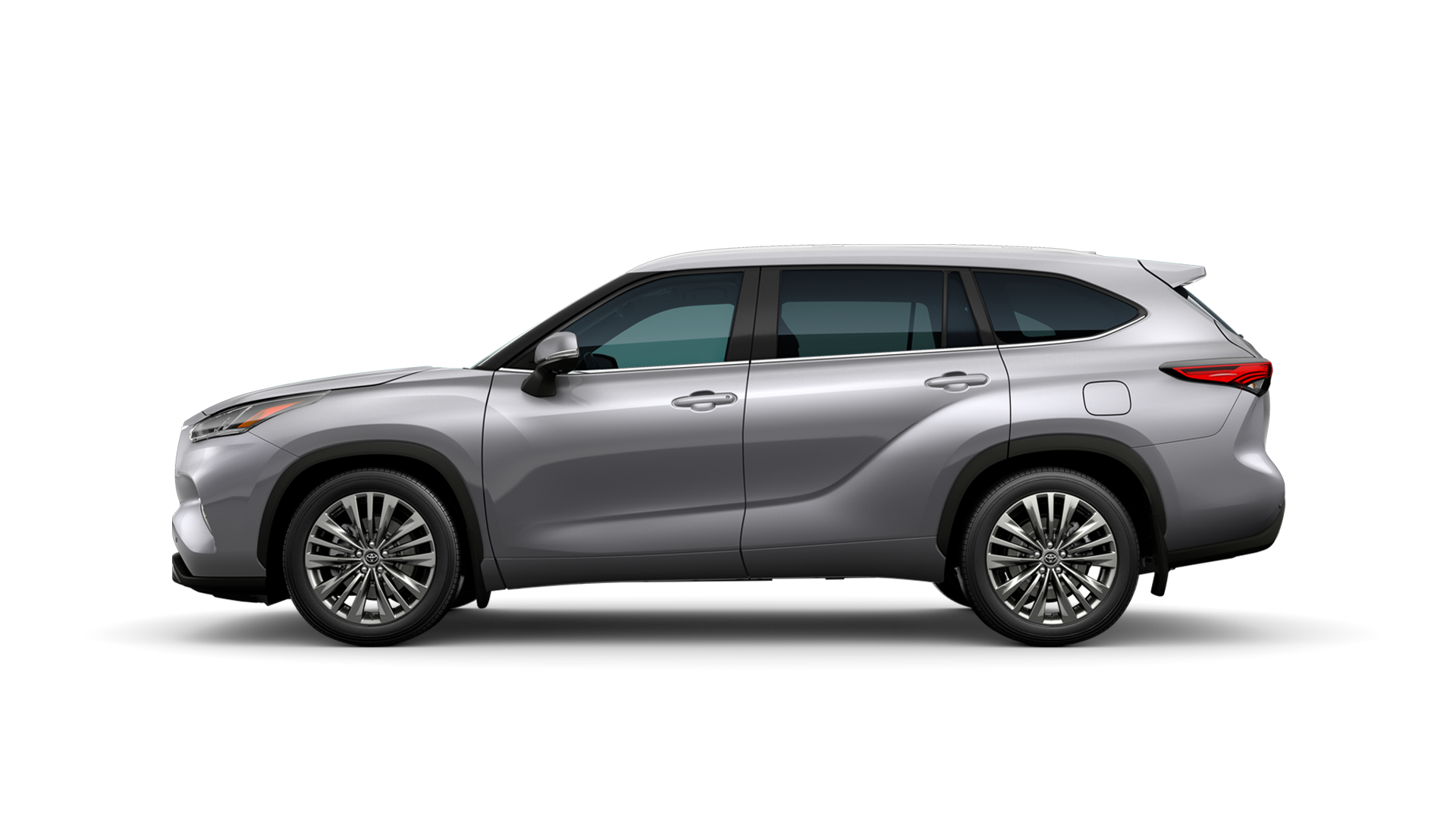 2022 Toyota Highlander in Celestial Silver Metallic.