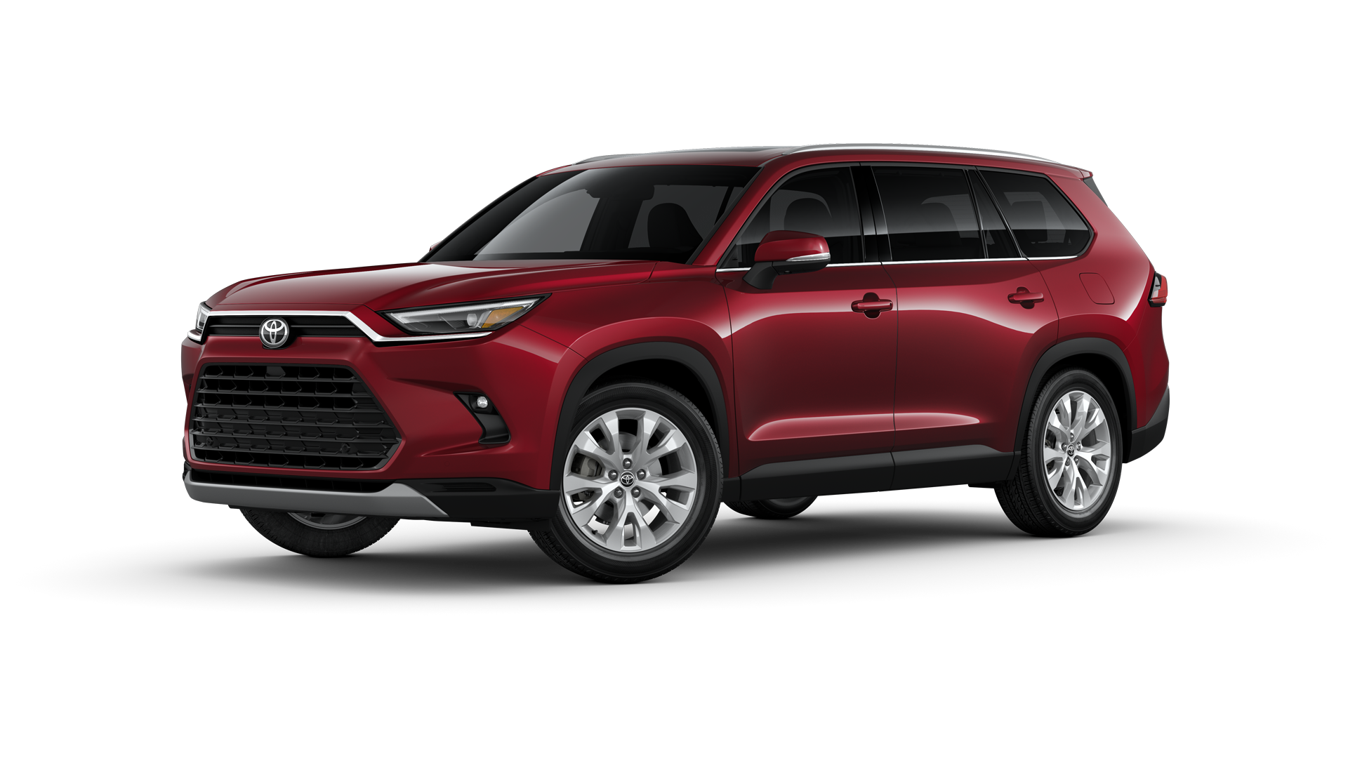 2024 Toyota Highlander in Ruby Flare Pearl.