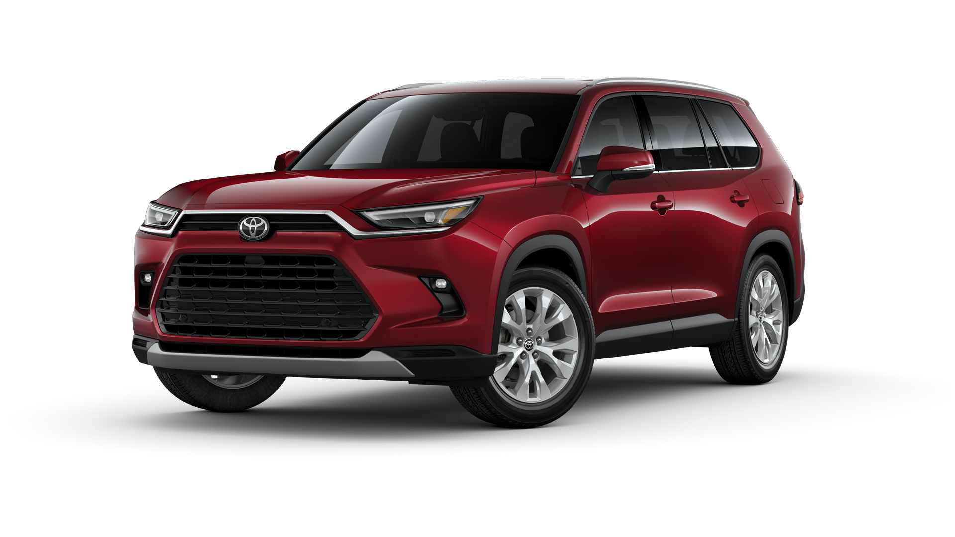 2024 Toyota Highlander in Ruby Flare Pearl.