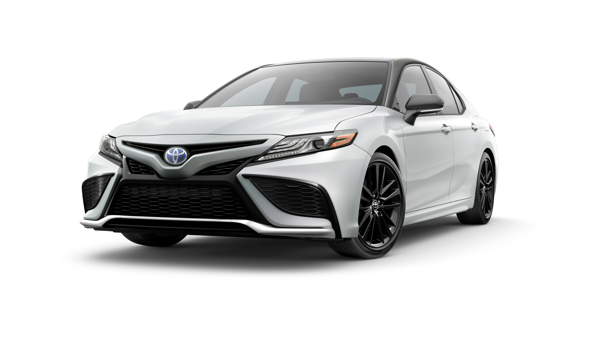 2024 Toyota Hybrid in Wind Chill Pearl/Midnight Black Metallic Roof and Spoiler*.