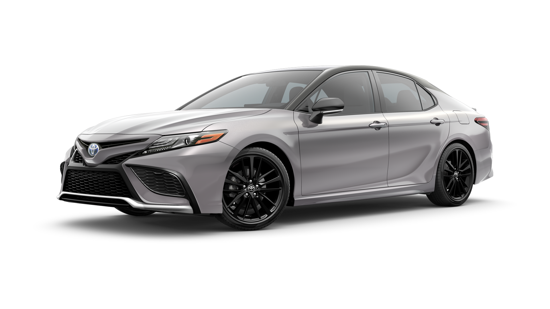 Three-sixty image of 2024 Camry Hybrid in Celestial Silver Metallic/Midnight Black Metallic Roof and Spoiler*