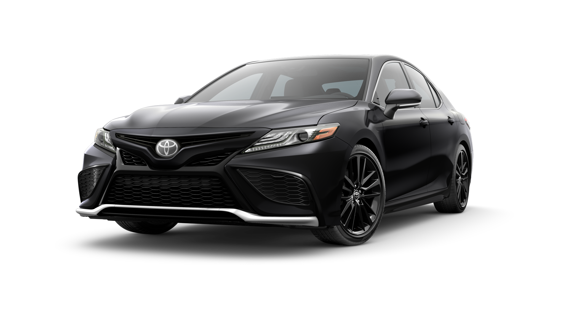 2023 Toyota Camry in Midnight Black Metallic.