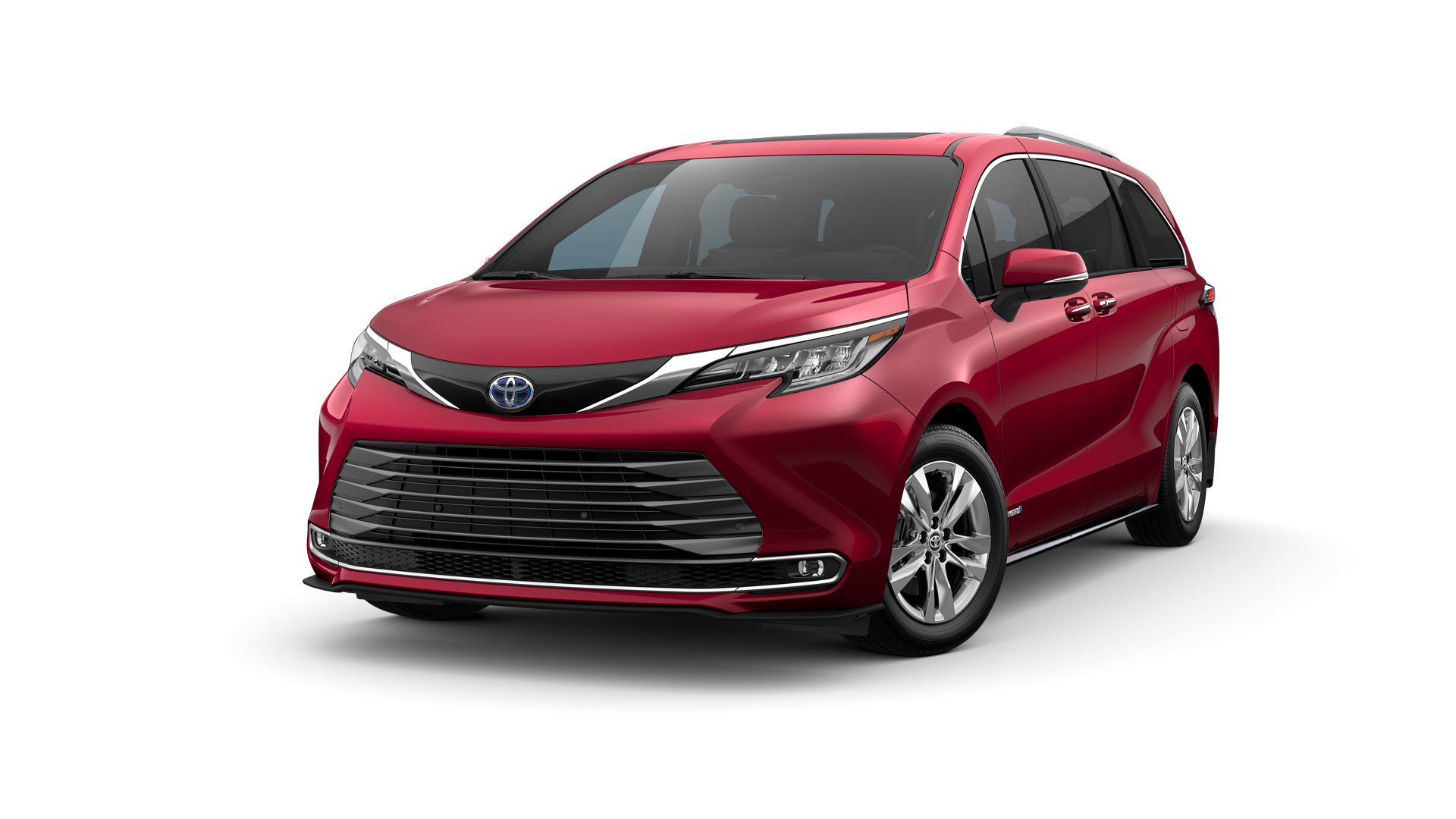 2021 Toyota Sienna in Ruby Flare Pearl.