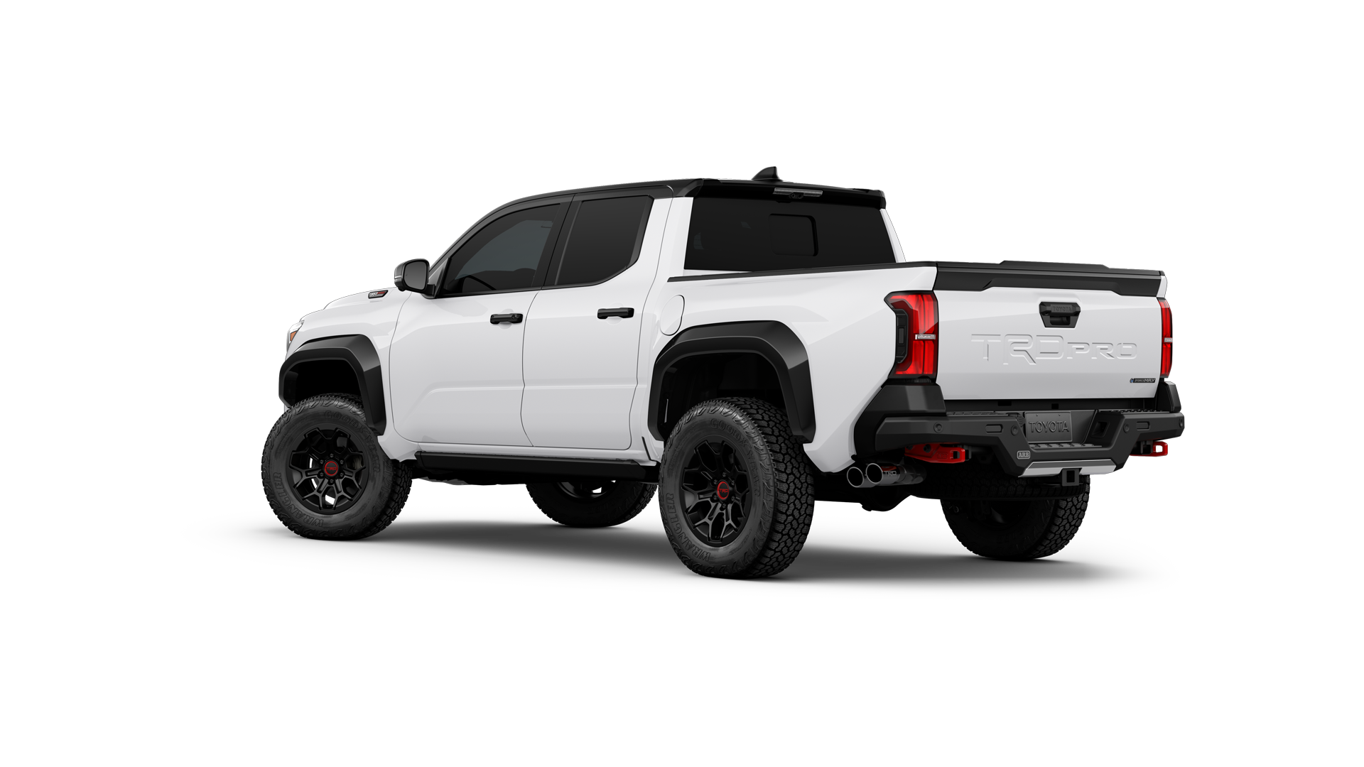 2024 Toyota Tacoma in Ice Cap/Midnight Black Metallic Roof.