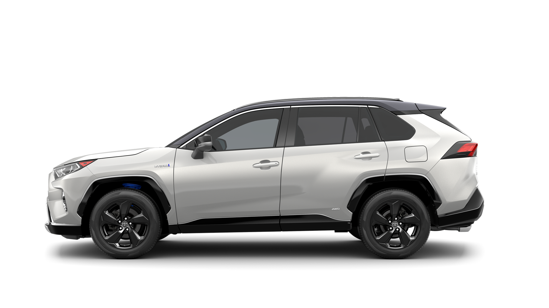 2021 Toyota RAV4 in Blizzard Pearl/Midnight Black Metallic Roof.