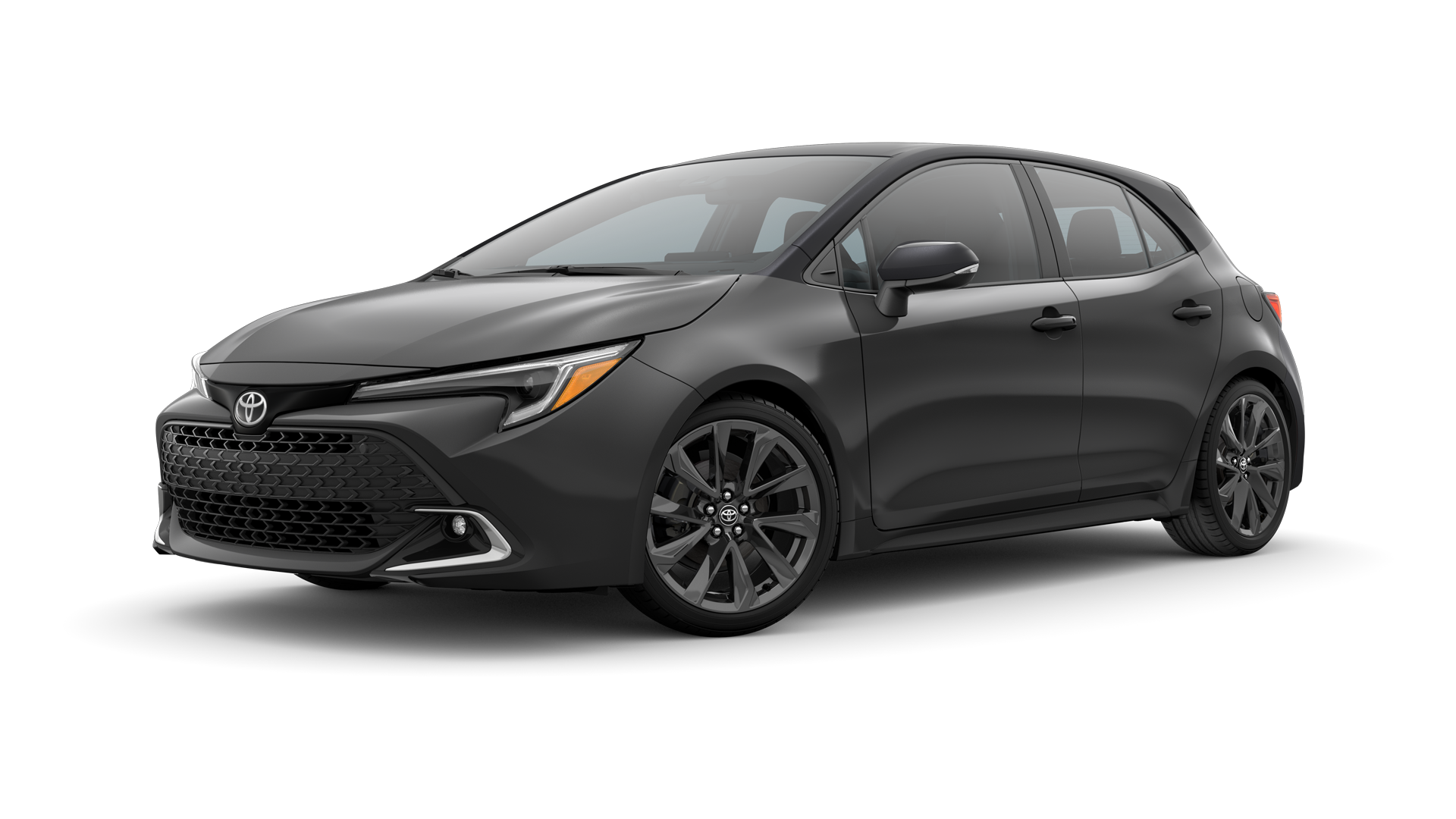 2024 Toyota Hatchback in Magnetic Gray Metallic/Midnight Black Metallic Roof.