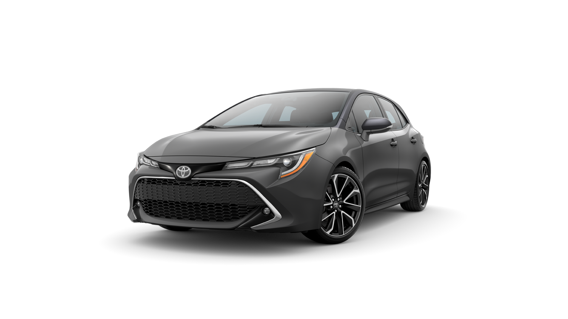 2021 Toyota Hatchback in Magnetic Gray Metallic/Midnight Black Metallic Roof.