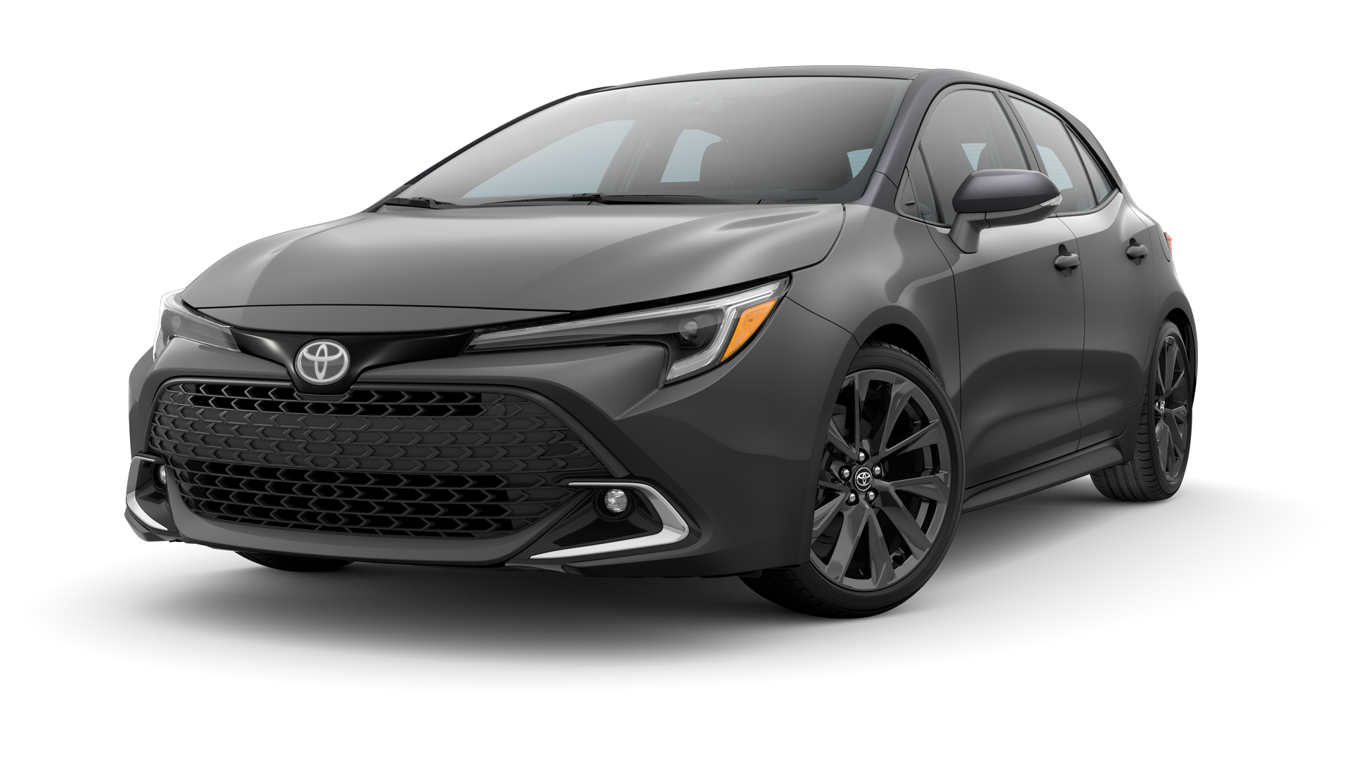 2024 Toyota Hatchback in Magnetic Gray Metallic/Midnight Black Metallic Roof.