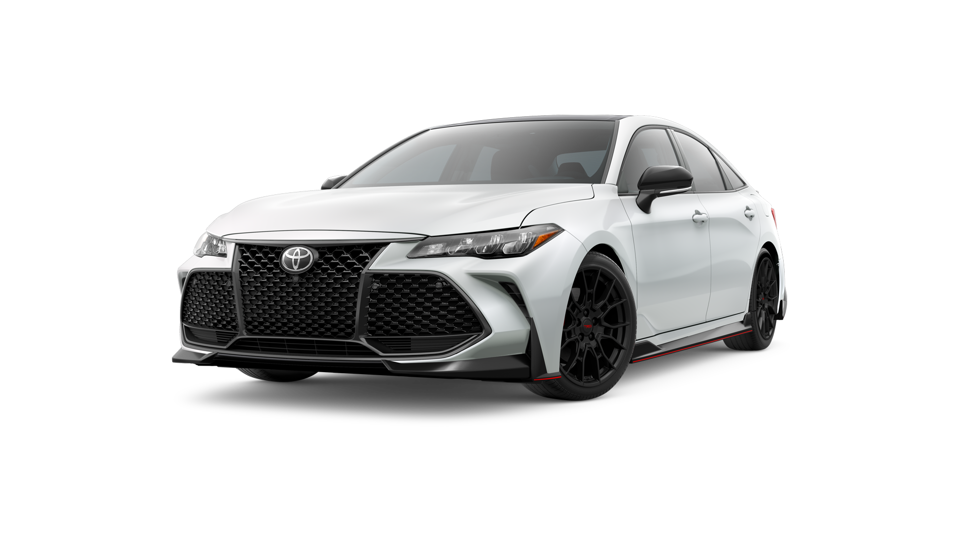 2021 Toyota Avalon in Wind Chill Pearl w/ Midnight Black Metallic Roof.