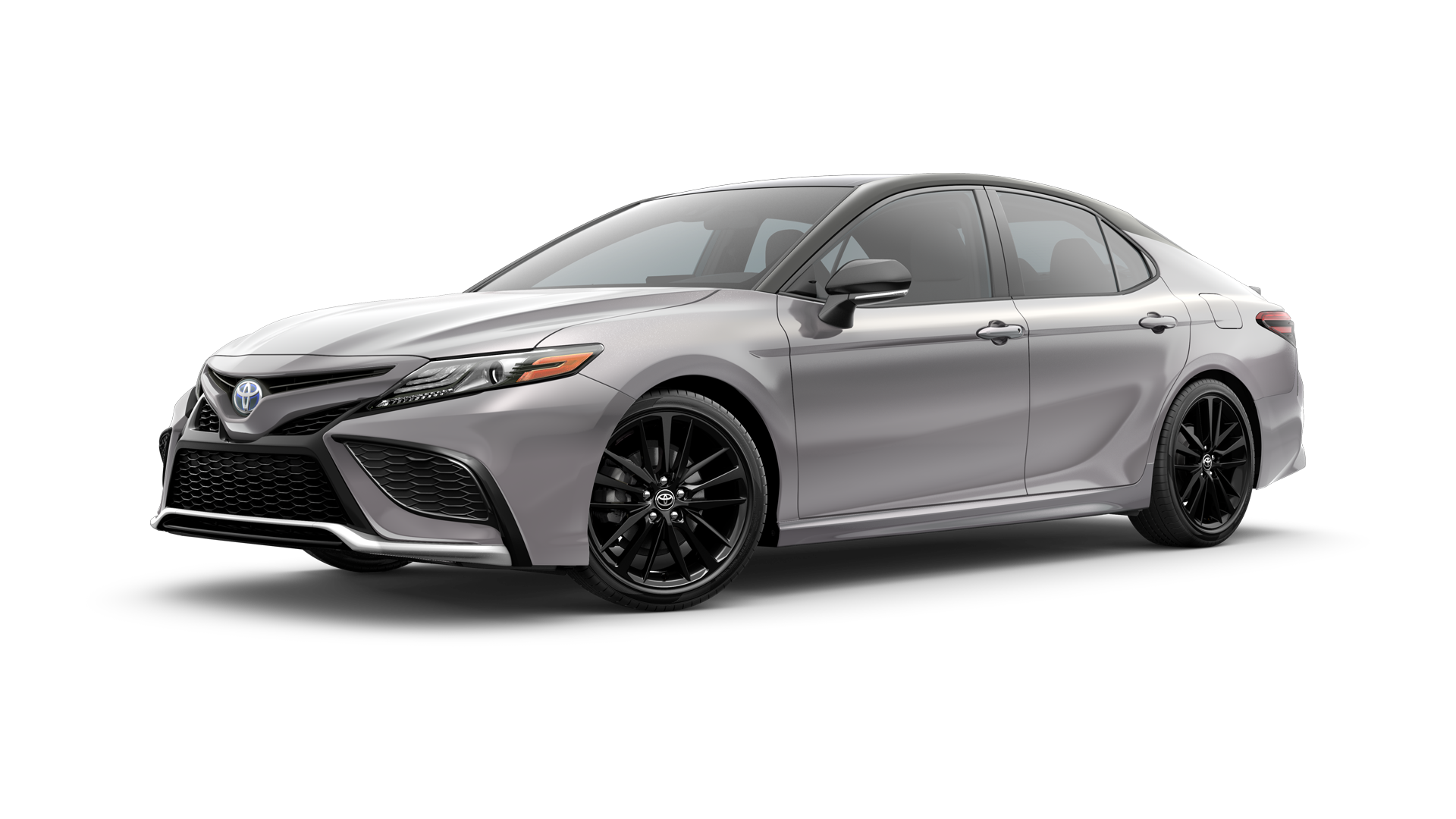 2024 Toyota Hybrid in Celestial Silver Metallic/Midnight Black Metallic Roof and Spoiler*.