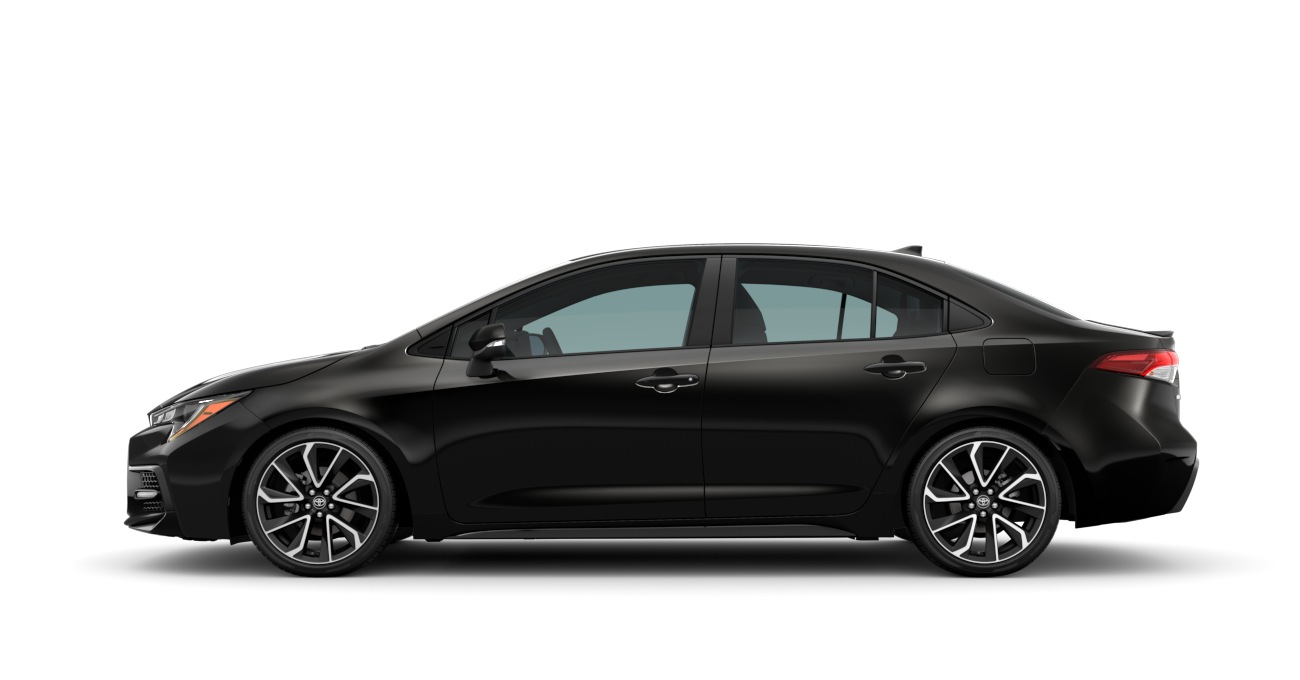 2021 Toyota Corolla in Black Sand Pearl.