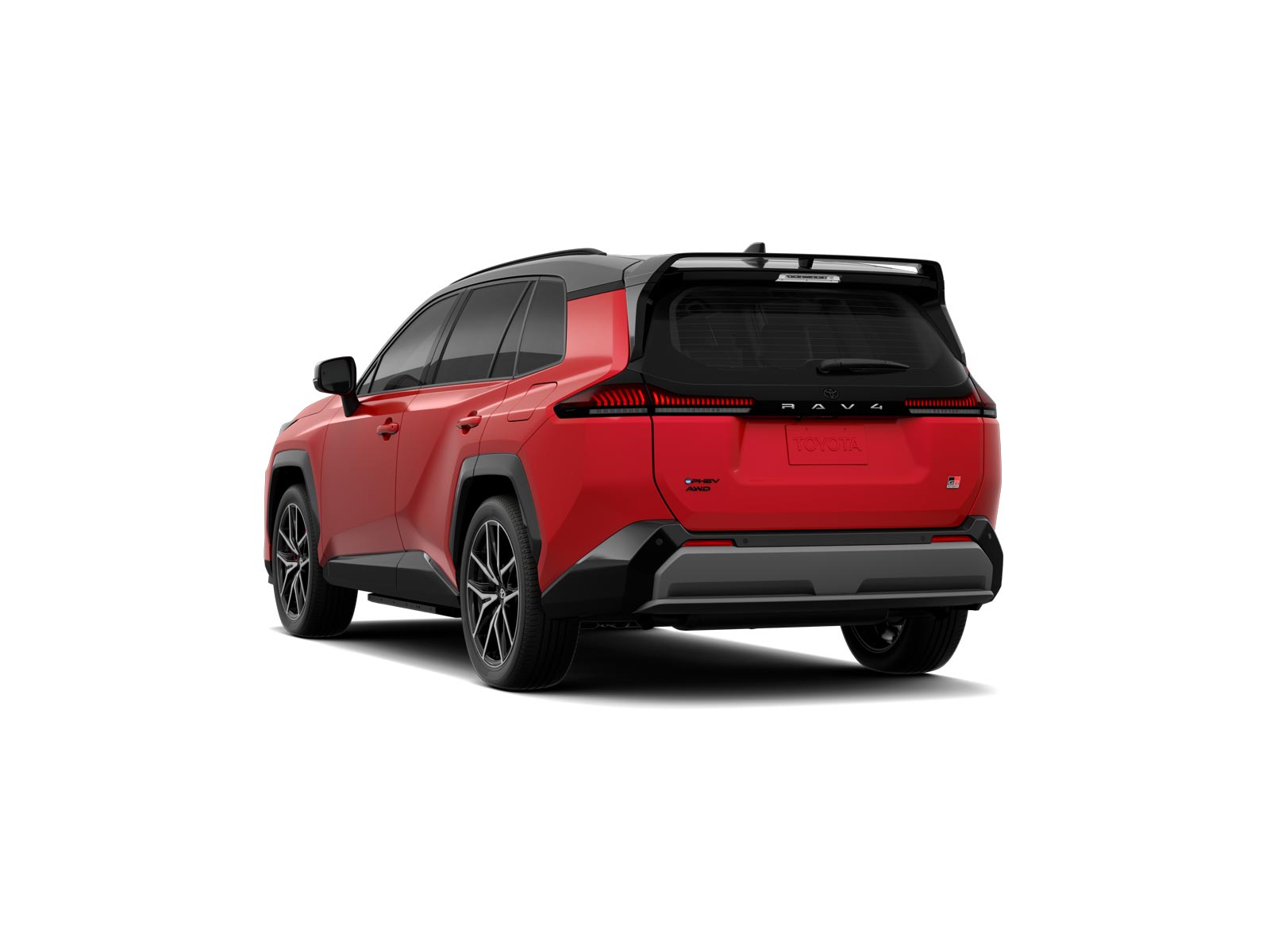 Three-sixty image of 2026 RAV4 Plug-in Hybrid in Supersonic Red w/ Black roof
