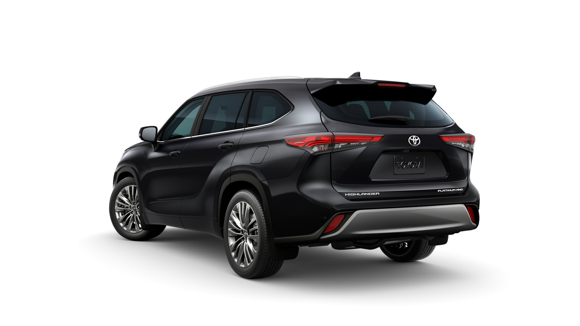 2022 Toyota Highlander in Midnight Black Metallic.