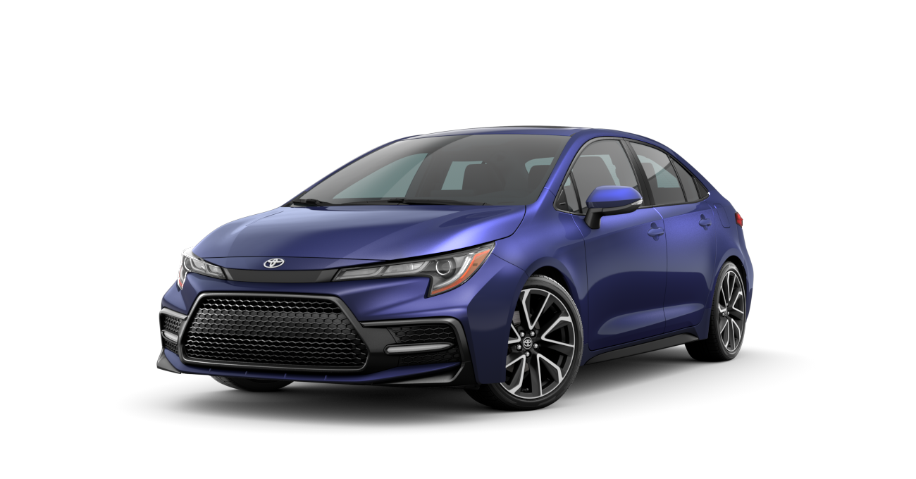 2021 Toyota Corolla in Blue Crush Metallic.