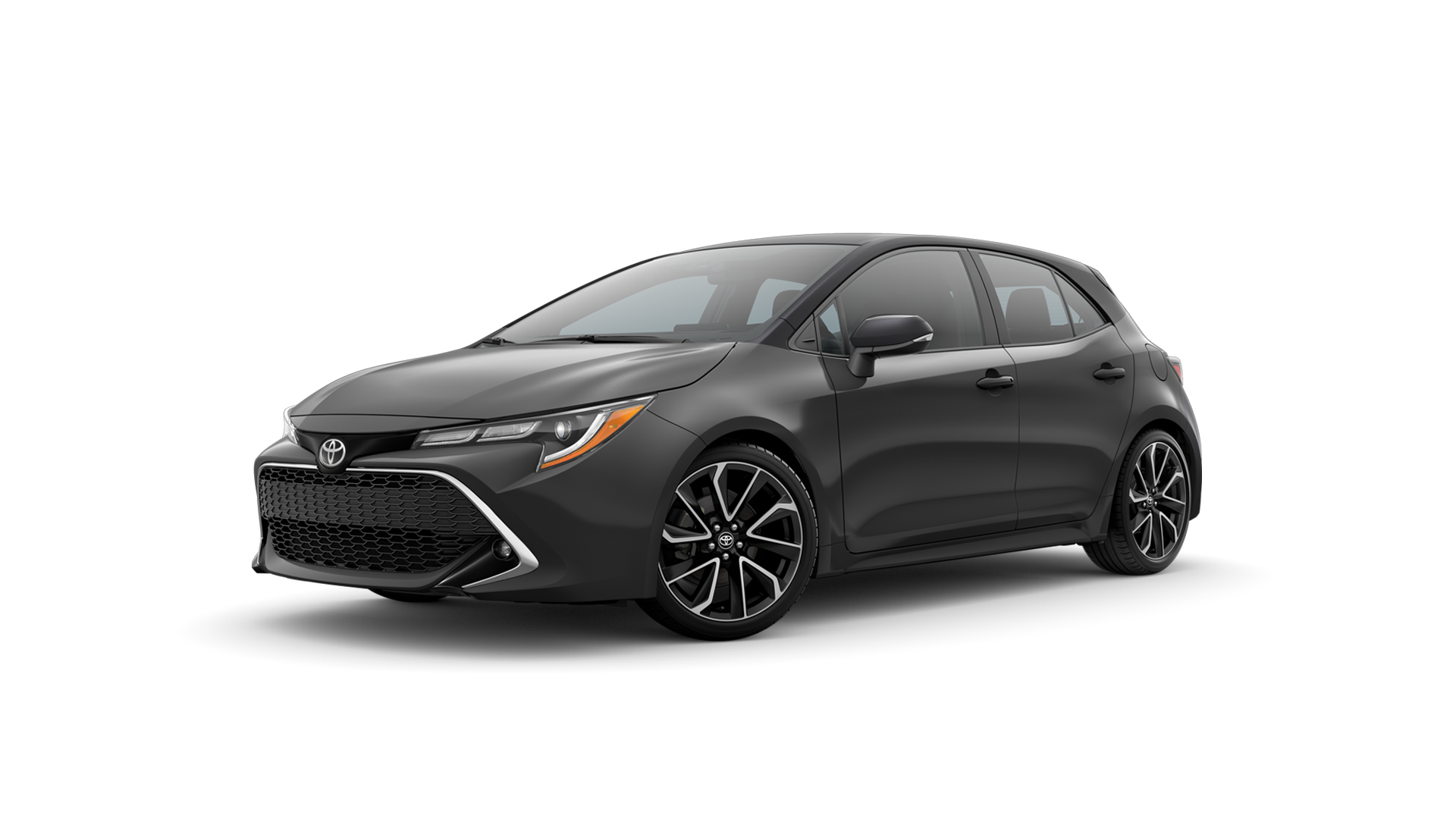 2021 Toyota Hatchback in Magnetic Gray Metallic/Midnight Black Metallic Roof.