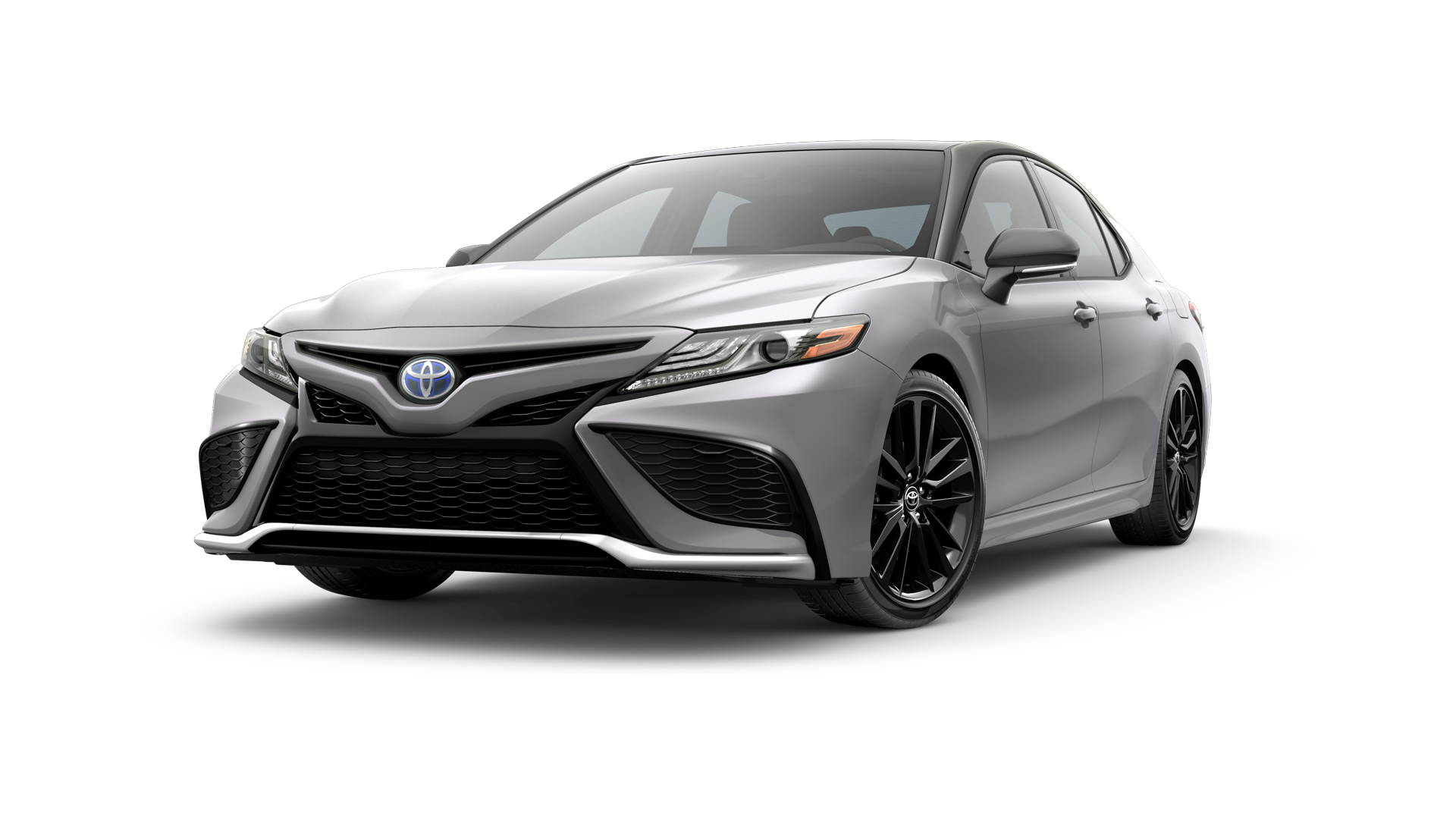 2024 Toyota Hybrid in Celestial Silver Metallic/Midnight Black Metallic Roof and Spoiler*.