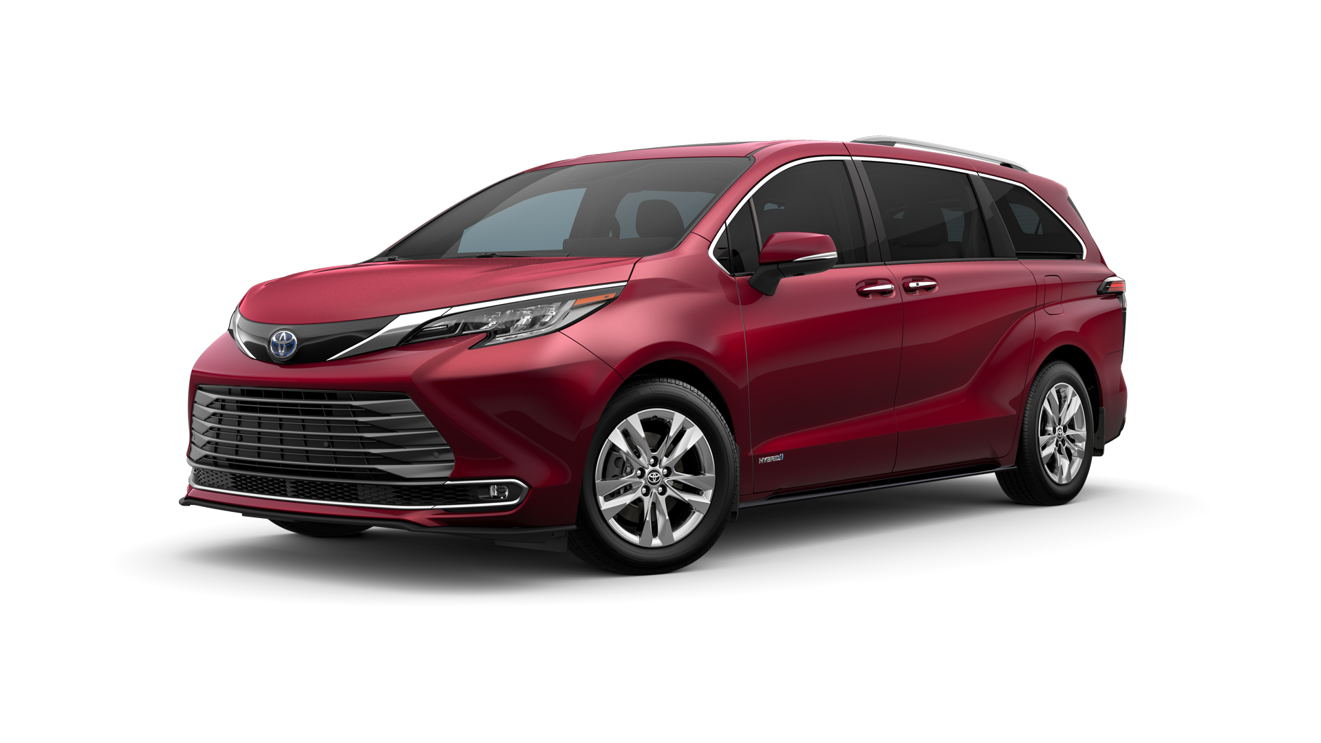 2021 Toyota Sienna in Ruby Flare Pearl.