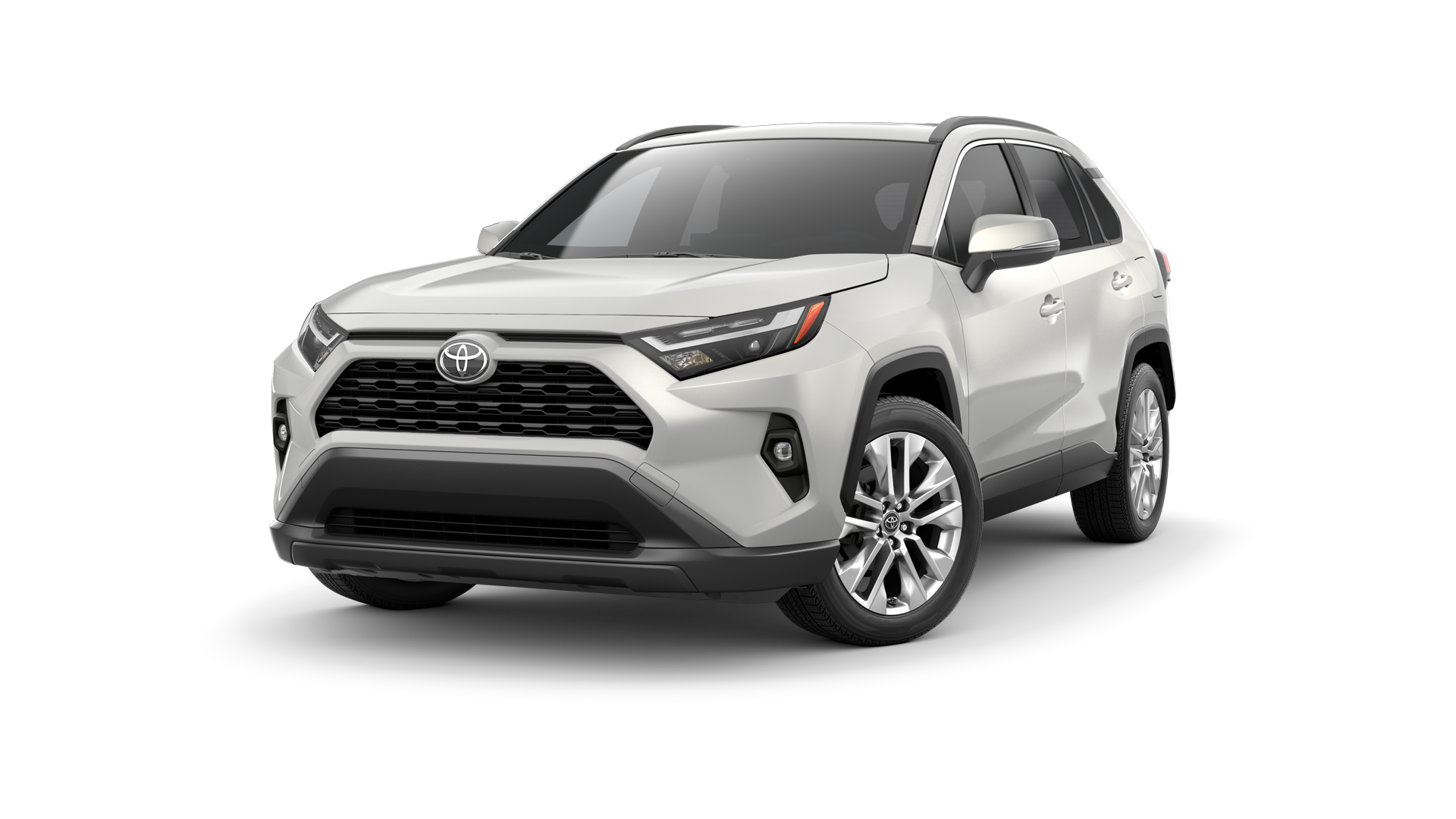 Hybrid Toyota LE in Blizzard Pearl.