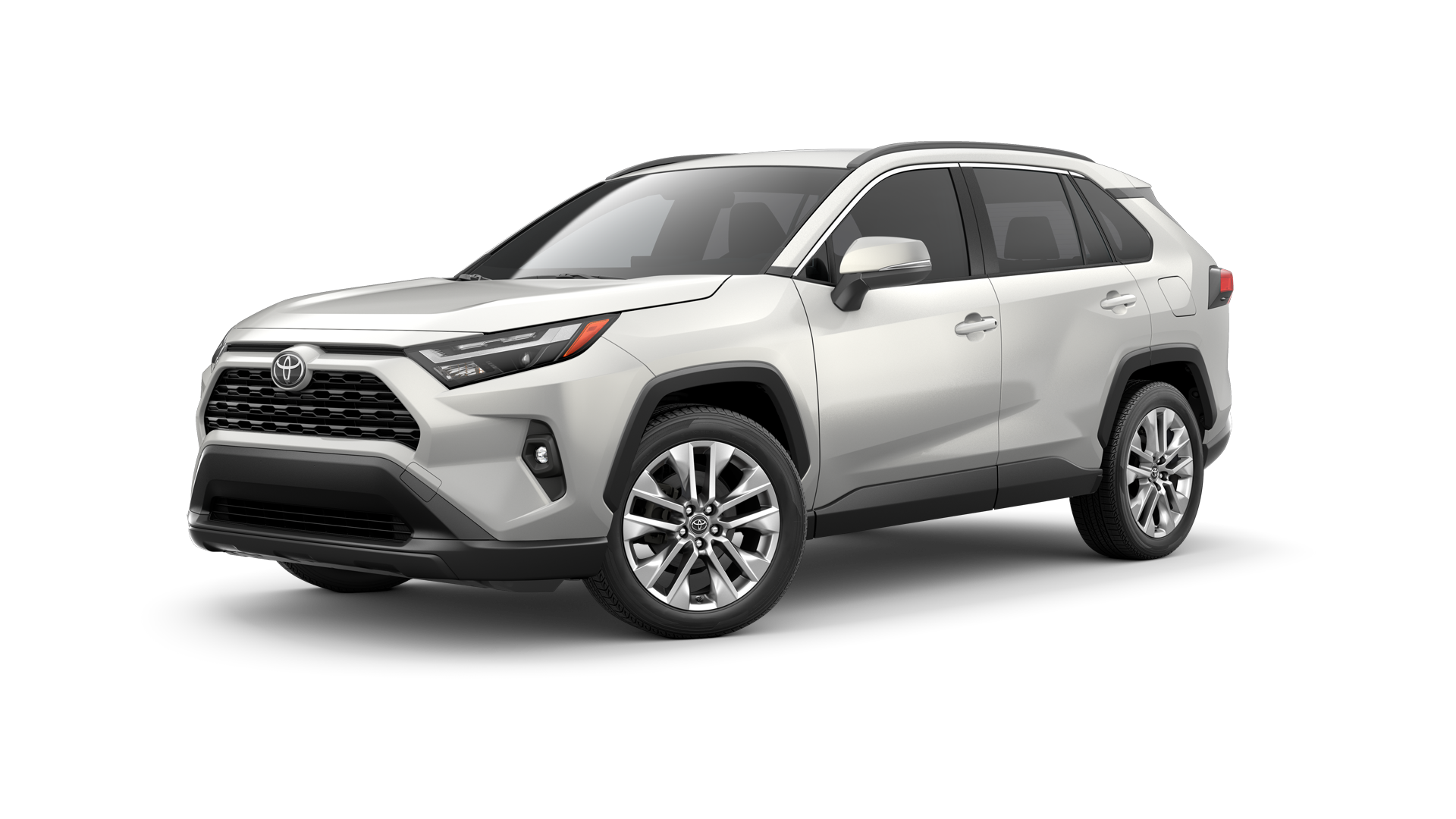 Hybrid Toyota LE in Blizzard Pearl.