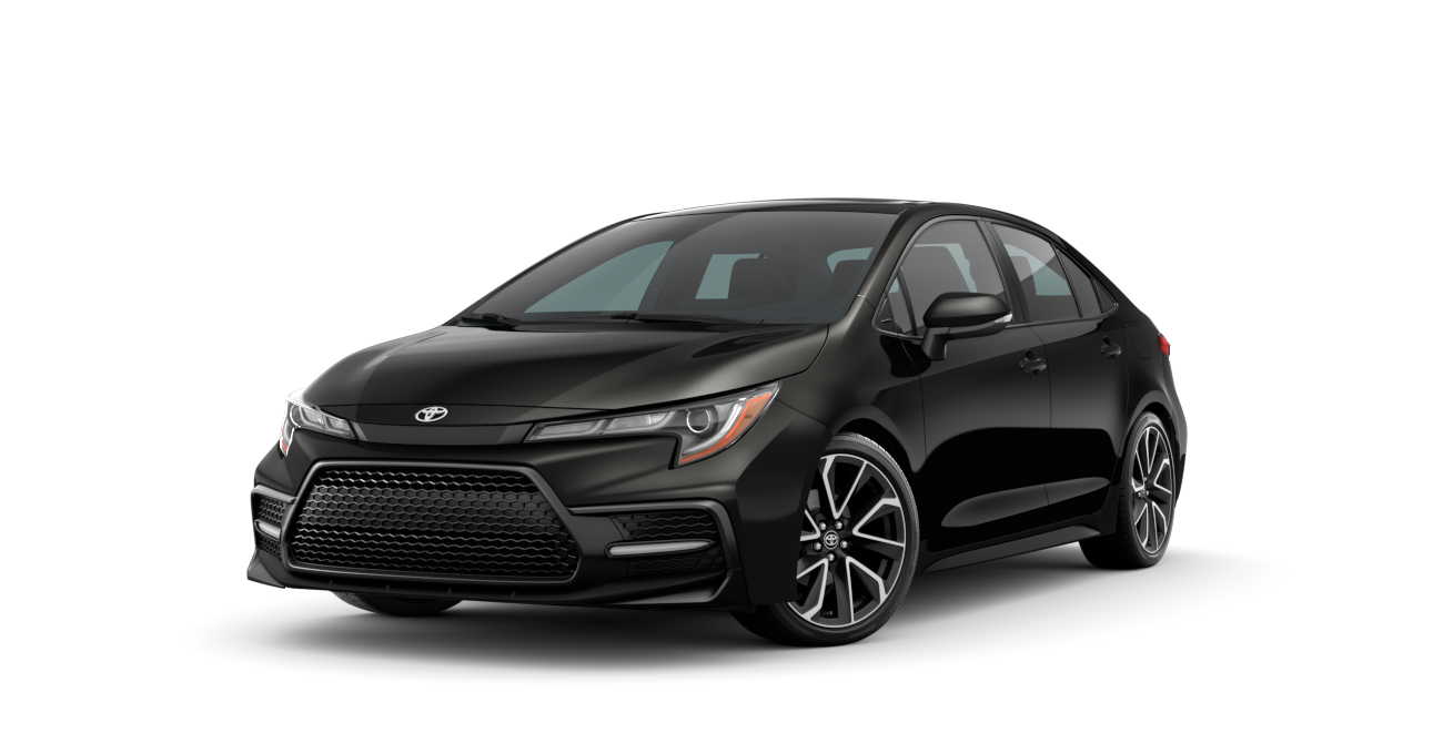 2021 Toyota Corolla in Black Sand Pearl.