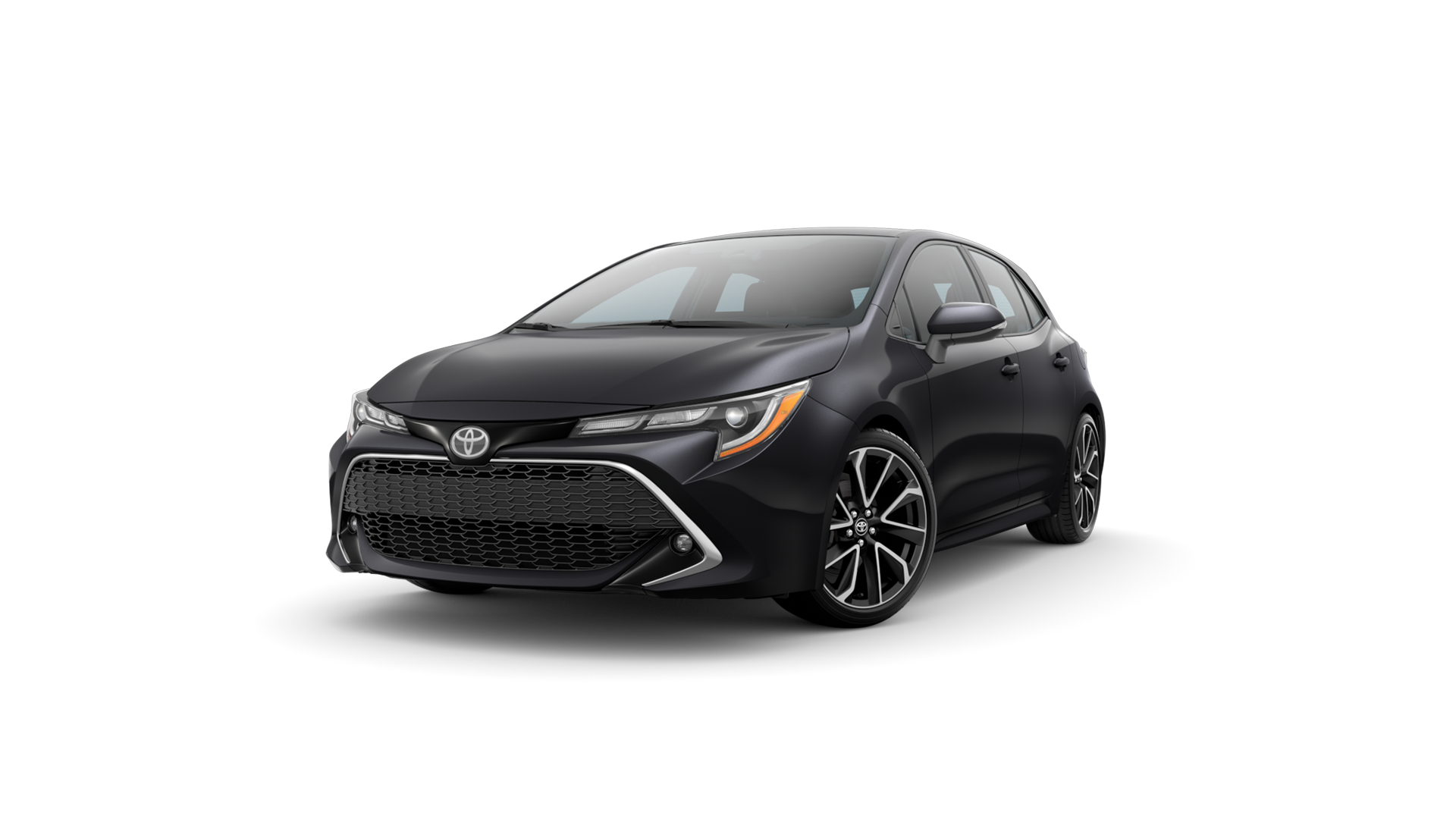 2021 Toyota Hatchback in Midnight Black Metallic.