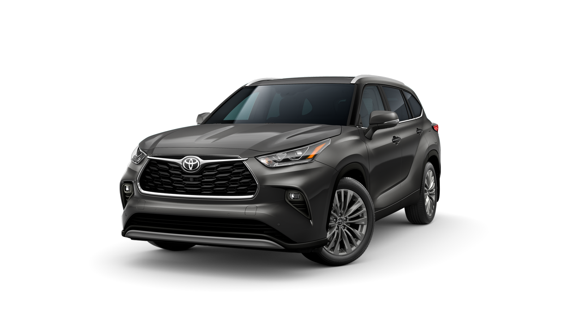 2022 Toyota Highlander in Magnetic Gray Metallic.