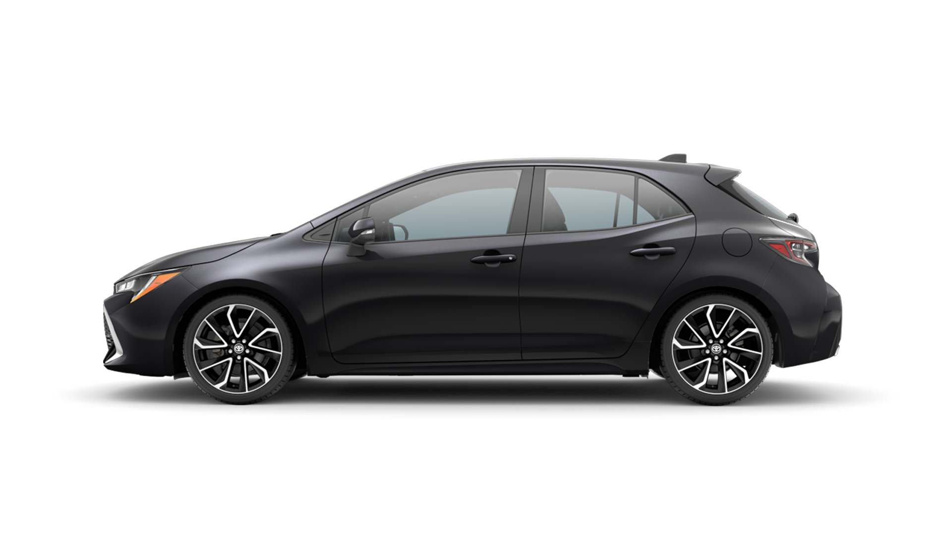 2021 Toyota Hatchback in Midnight Black Metallic.