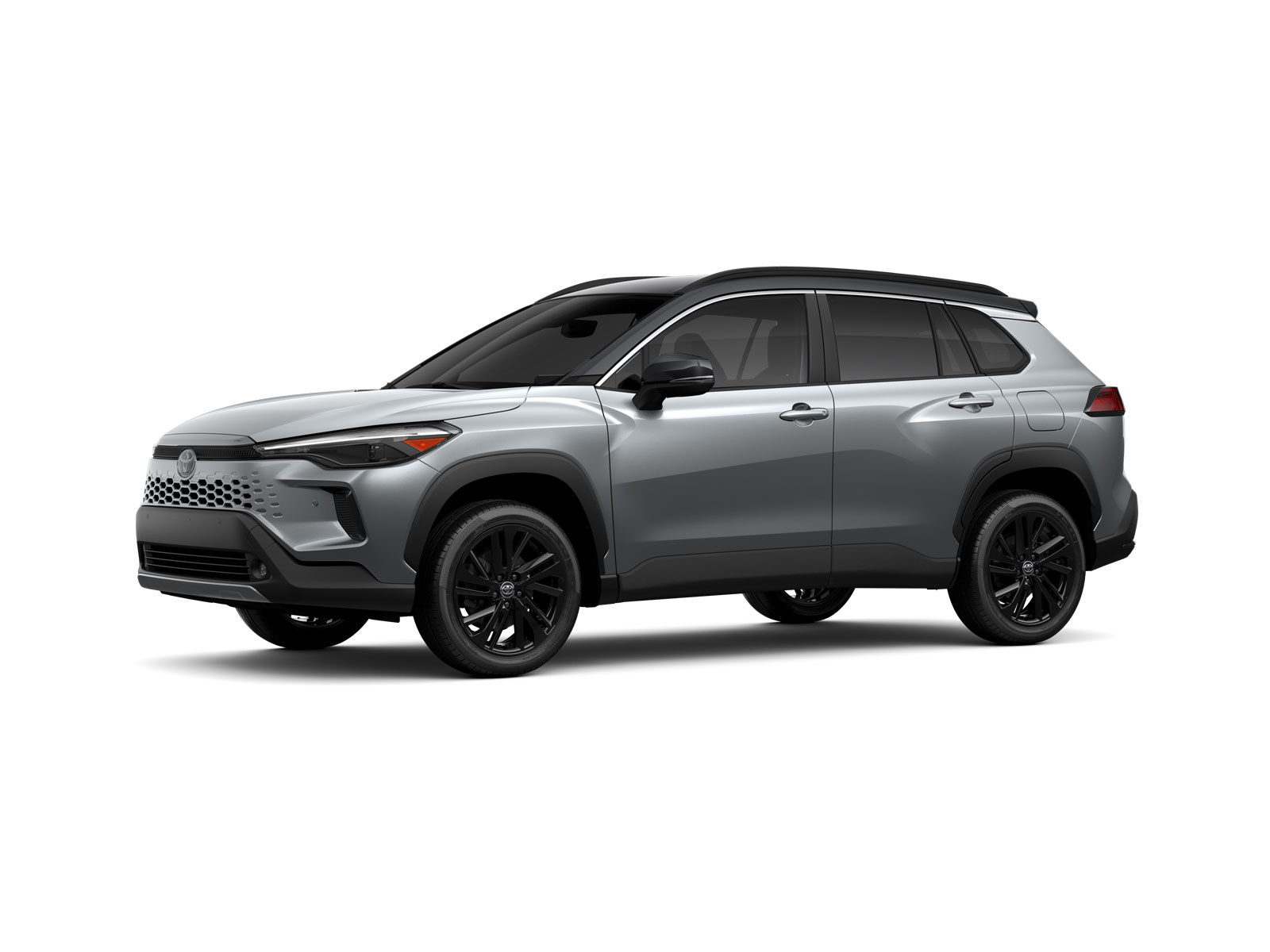 Three-sixty image of 2026 Corolla Cross Hybrid in Sonic Silver / Jet Black Roof