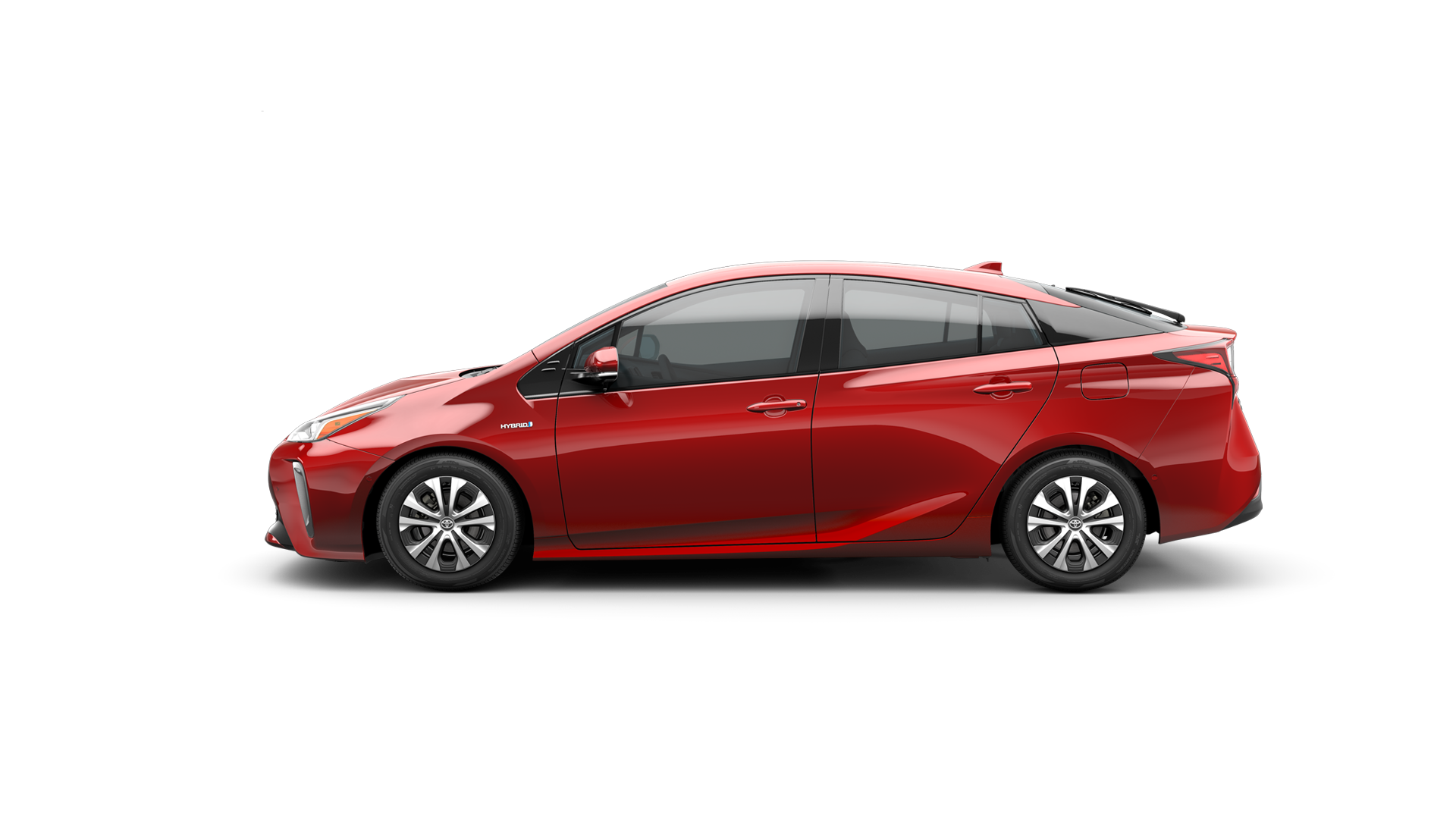 2021 Toyota Prius in Supersonic Red.