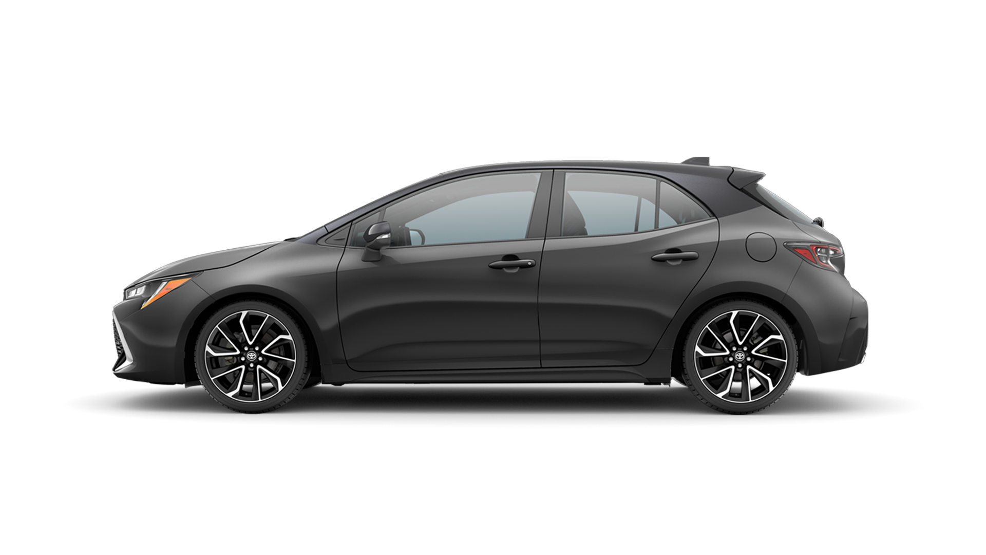 2021 Toyota Hatchback in Magnetic Gray Metallic/Midnight Black Metallic Roof.