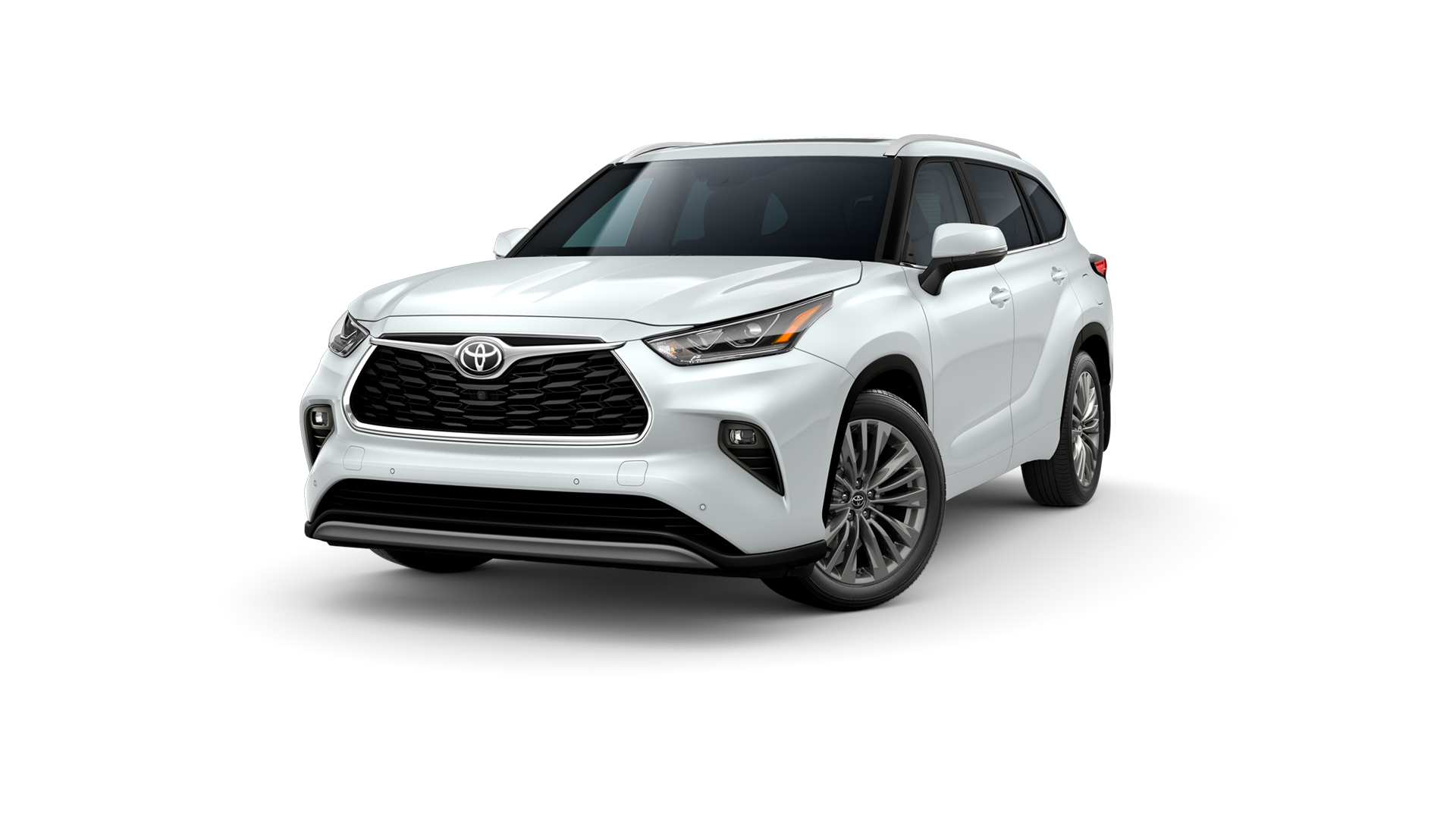2022 Toyota Highlander in Wind Chill Pearl.