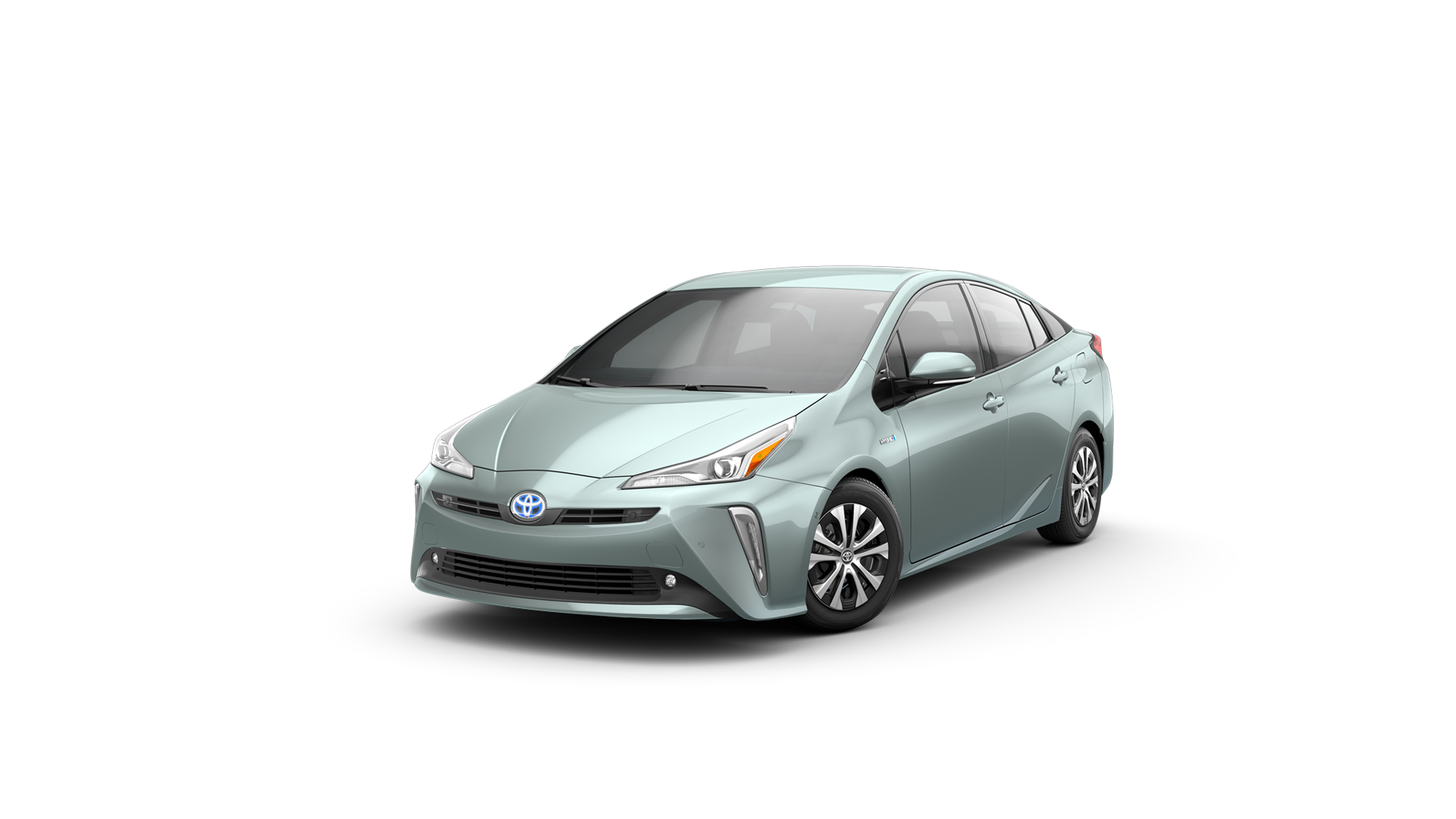 2021 Toyota Prius in Sea Glass Pearl.
