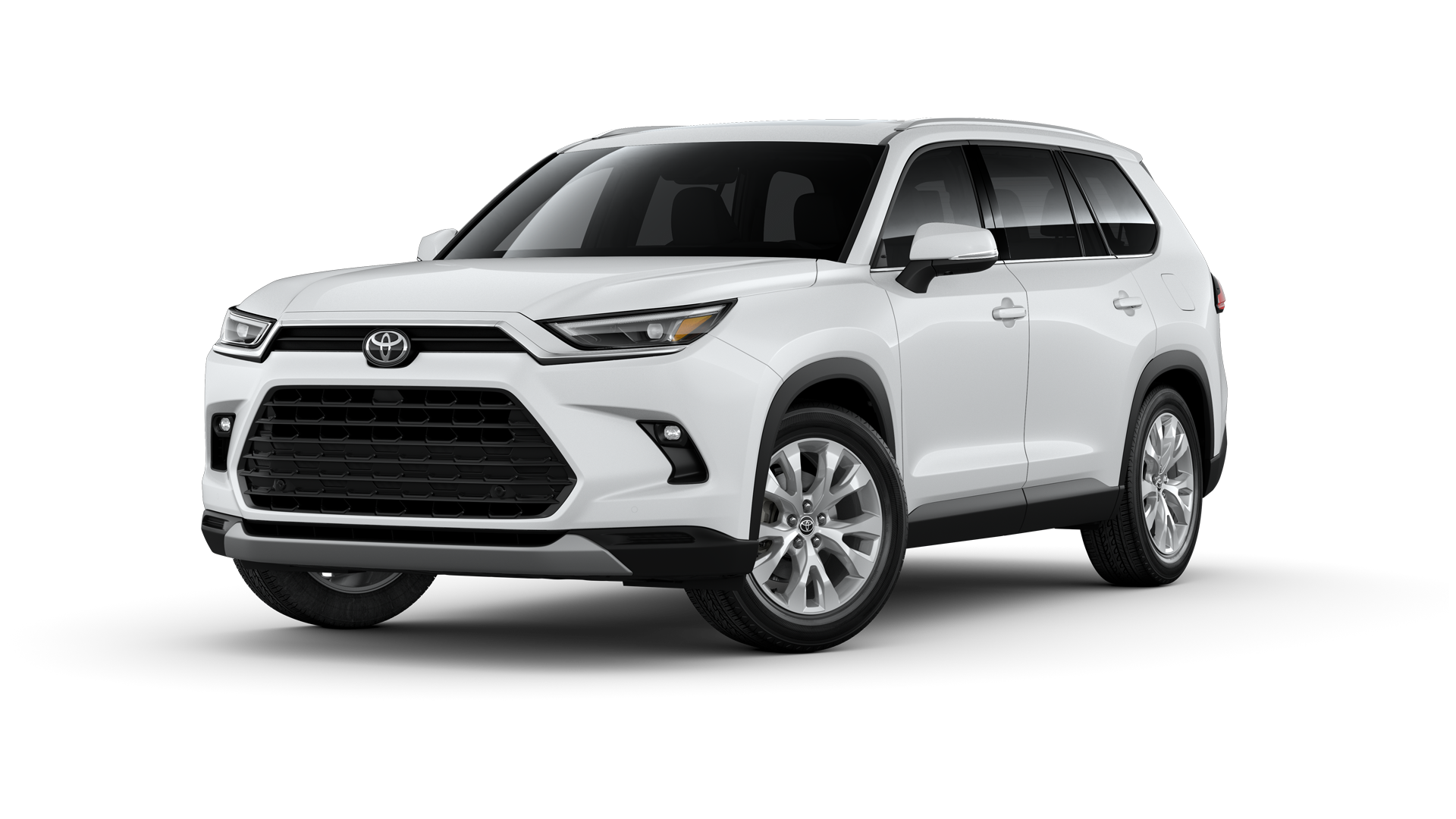 2024 Toyota Highlander in Wind Chill Pearl.