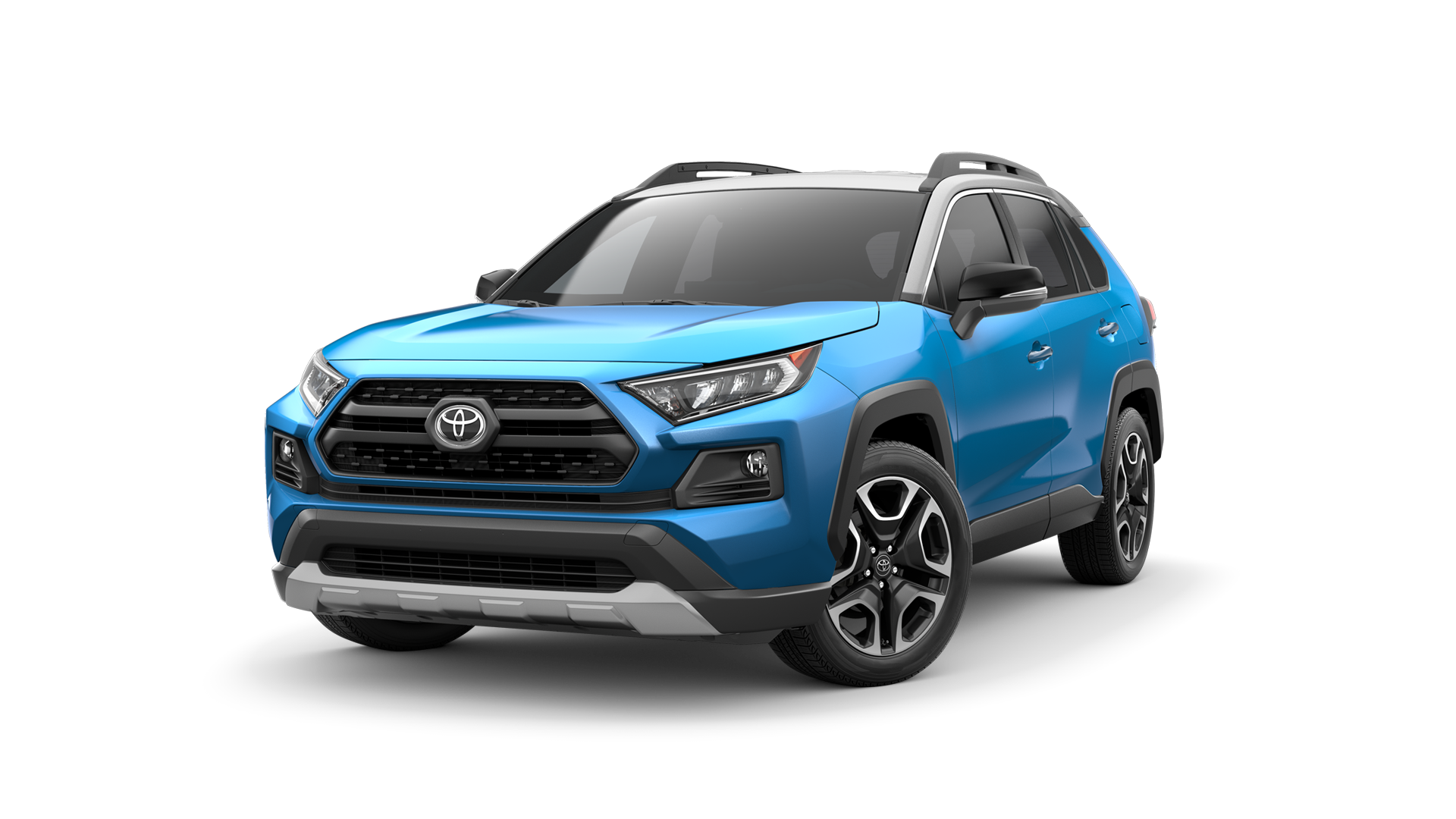 2021 Toyota RAV4 in Blue Flame/Ice Edge Roof.