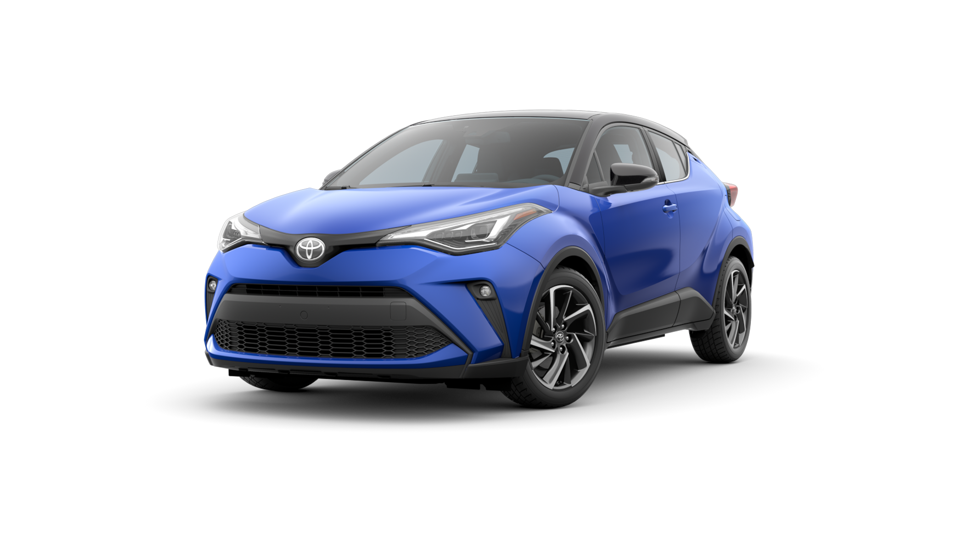 2021 Toyota C-HR in Blue Eclipse Metallic/Black Roof.
