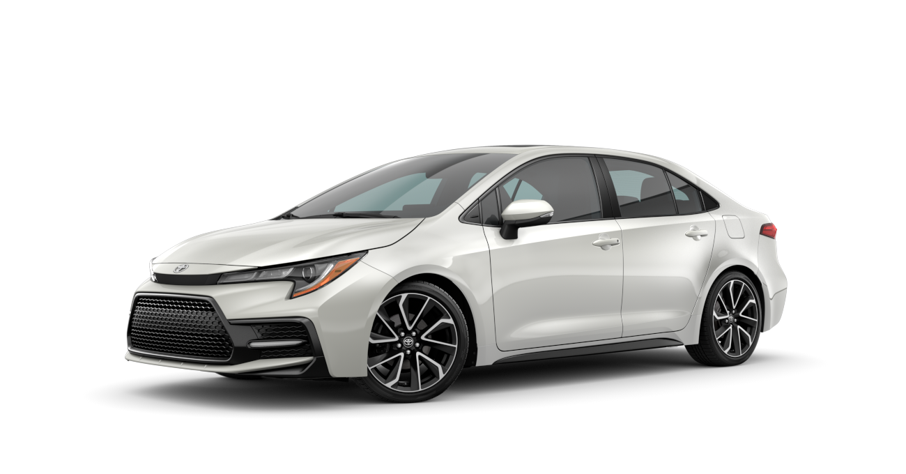 2021 Toyota Corolla in Blizzard Pearl.