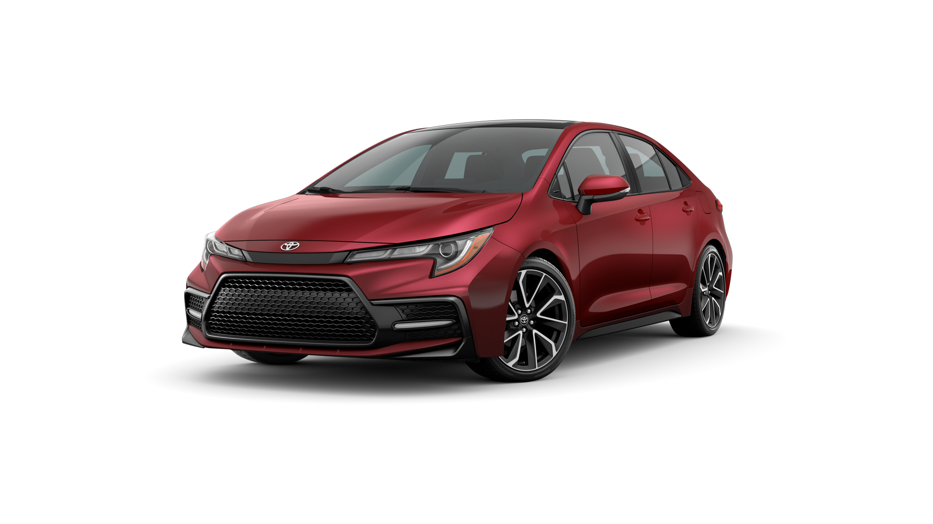 2022 Toyota Corolla in Ruby Flare Pearl.