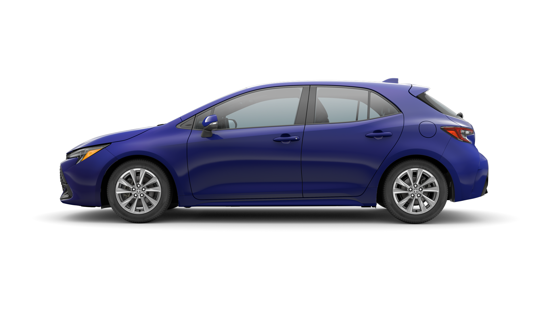 2024 Toyota Hatchback in Blue Crush Metallic.