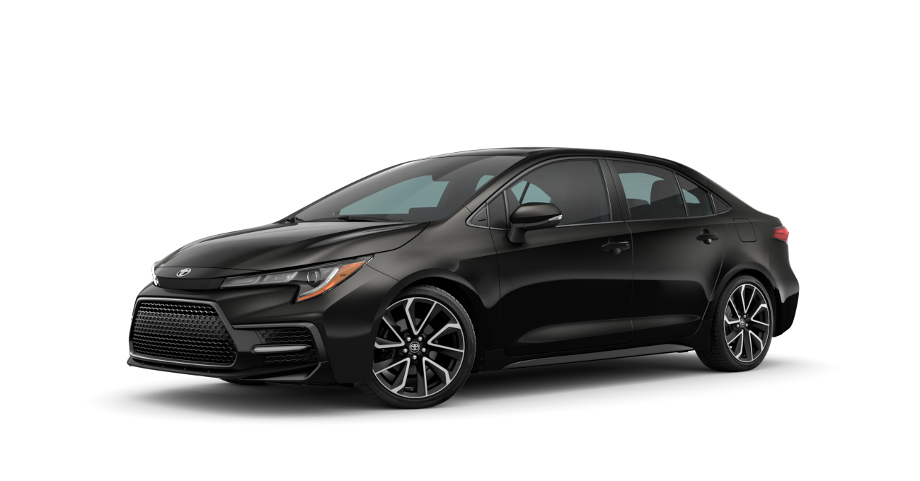 2021 Toyota Corolla in Black Sand Pearl.