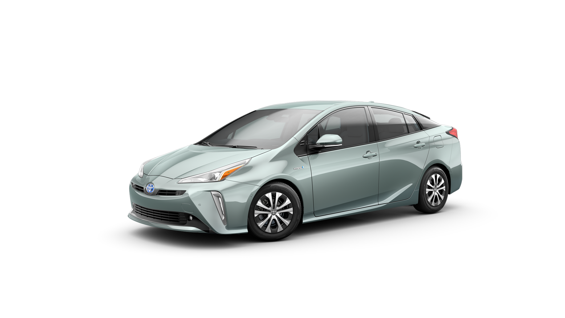 2021 Toyota Prius in Sea Glass Pearl.