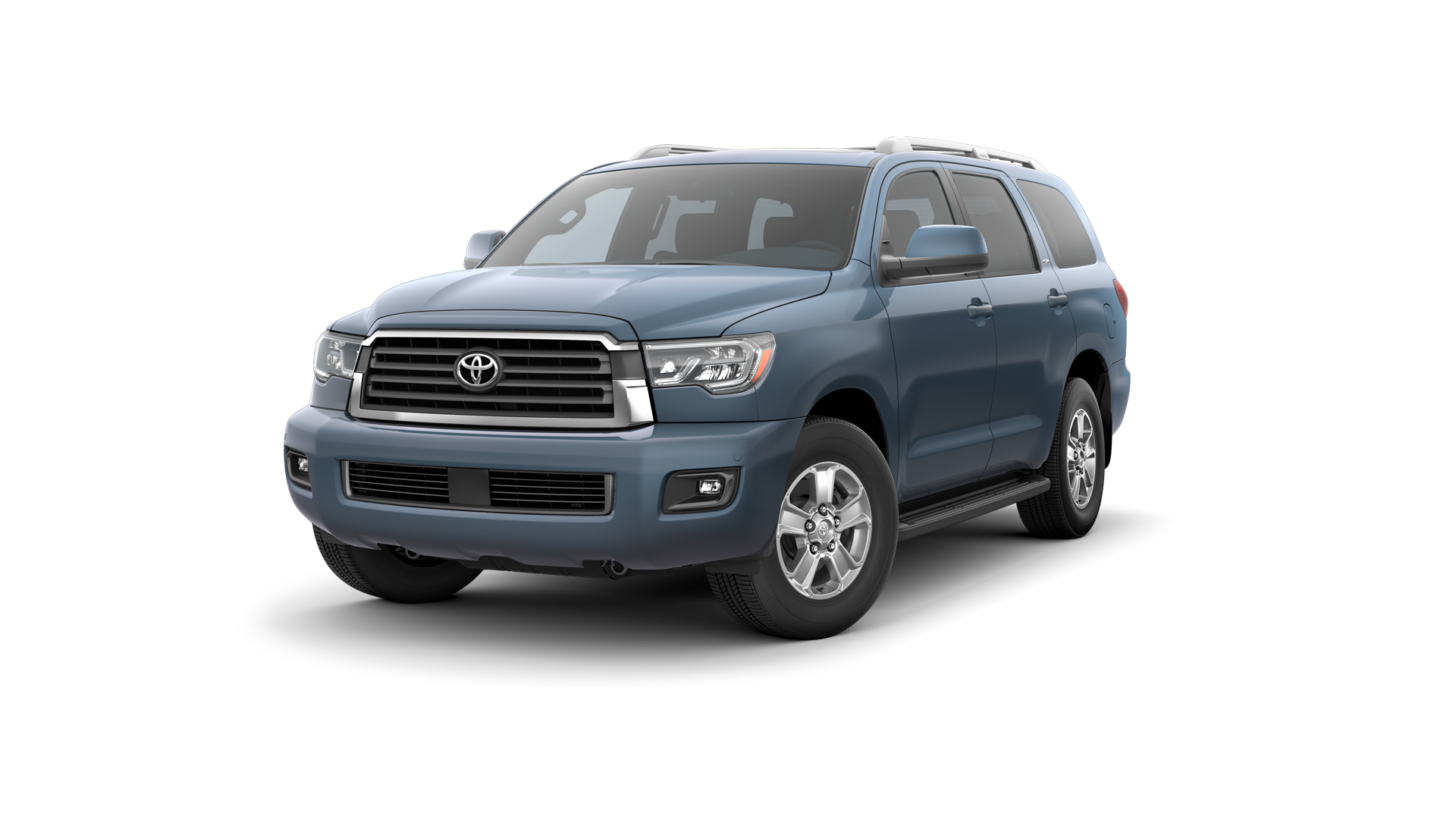 2022 Toyota Sequoia in Shoreline Blue Pearl.