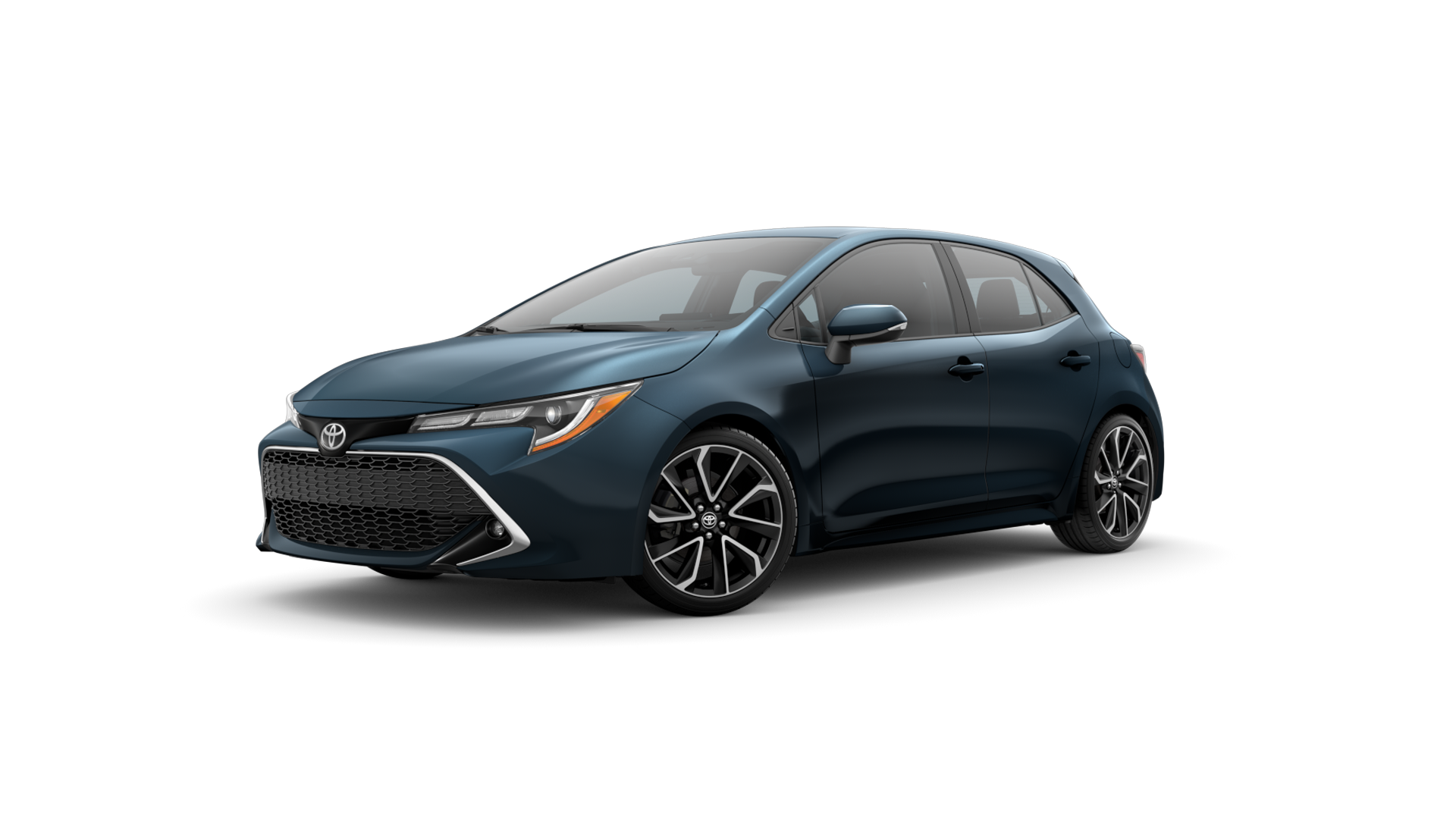 2021 Toyota Hatchback in Galactic Aqua Mica.