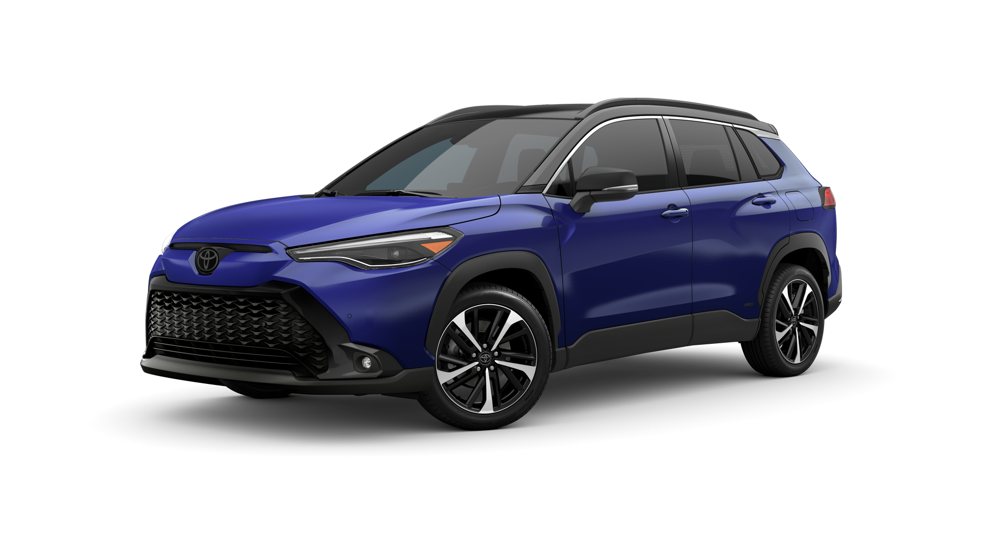 Three-sixty image of 2024 Corolla Cross Hybrid in Blue Crush Metallic /Jet Black Roof