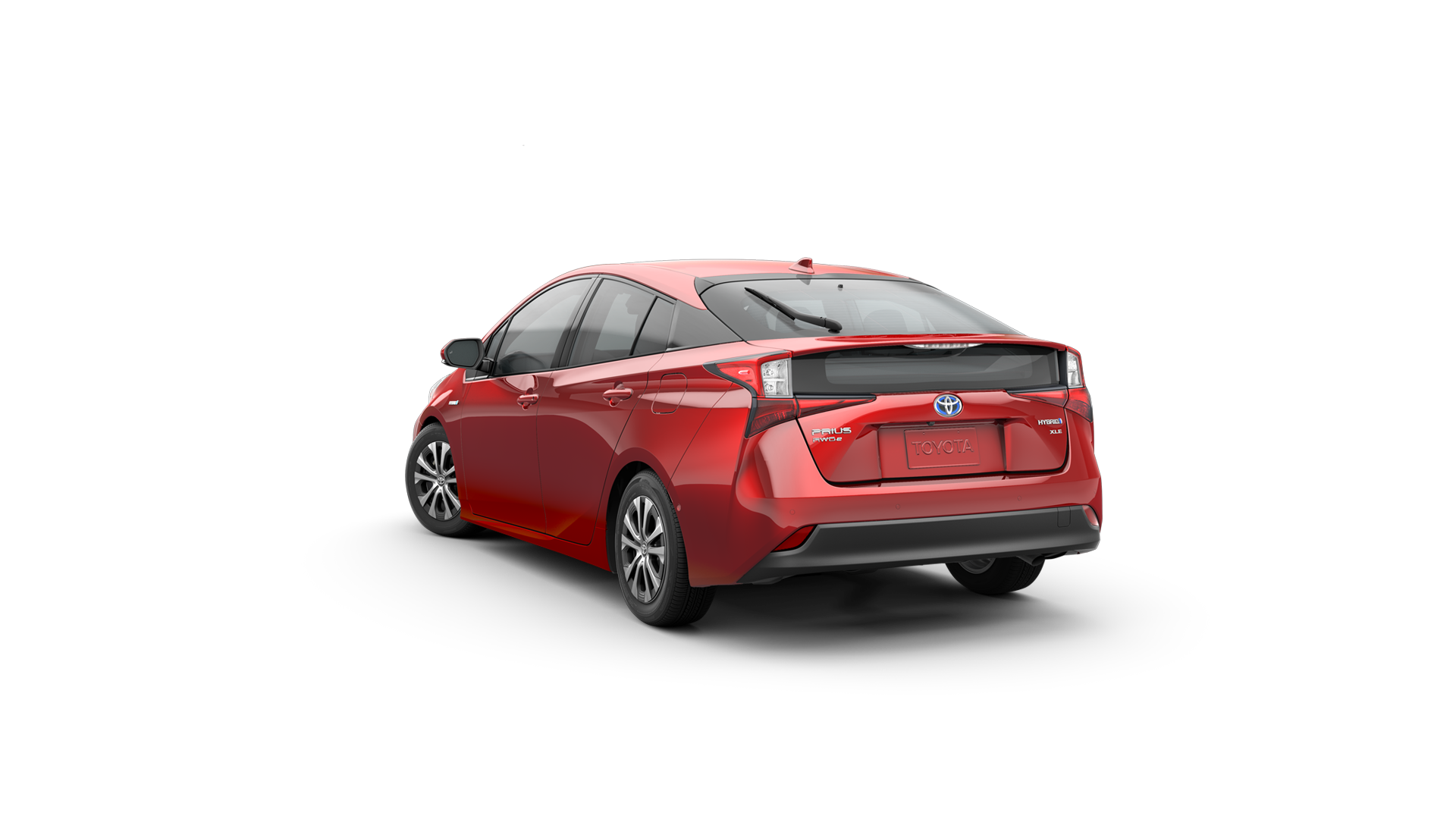 2021 Toyota Prius in Supersonic Red.