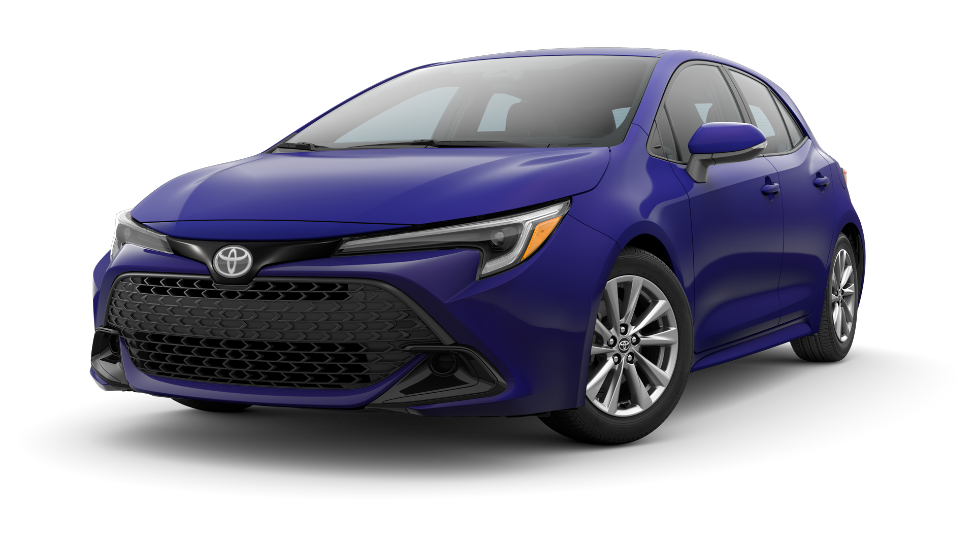 Three-sixty image of 2025 Corolla Hatchback in Blue Crush Metallic