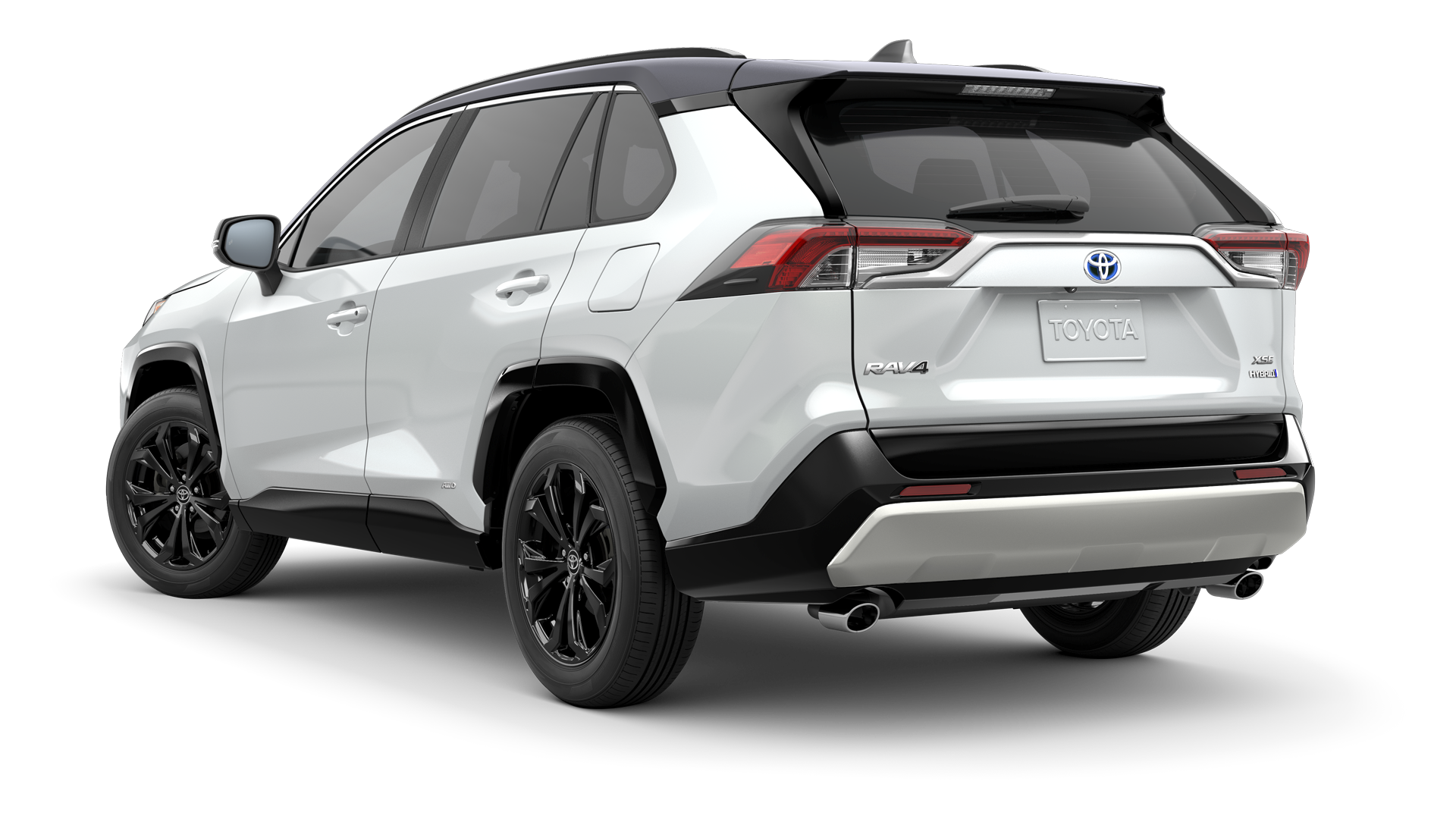 Three-sixty image of 2025 RAV4 Hybrid in Windchill Pearl/Midnight Black Metallic Roof*
