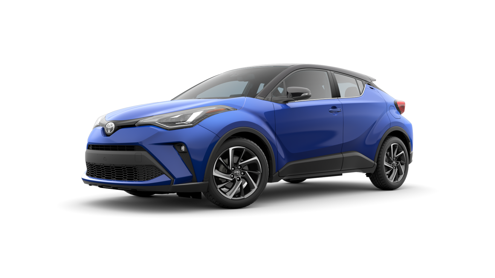 2021 Toyota C-HR in Blue Eclipse Metallic/Black Roof.