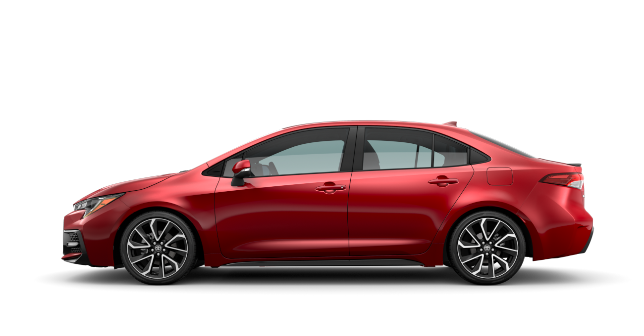 2021 Toyota Corolla in Barcelona Red Metallic.